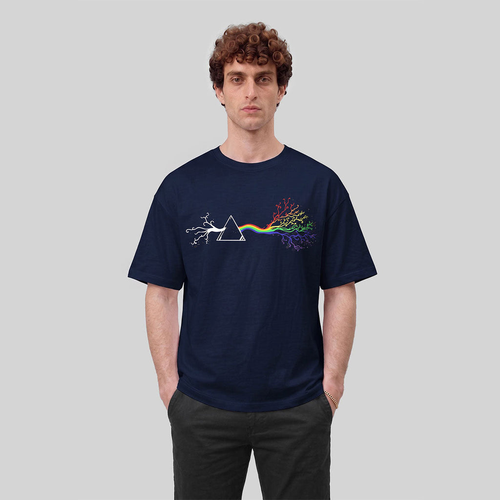 Colorful Tree Print Premium Cotton Round Neck T-Shirt