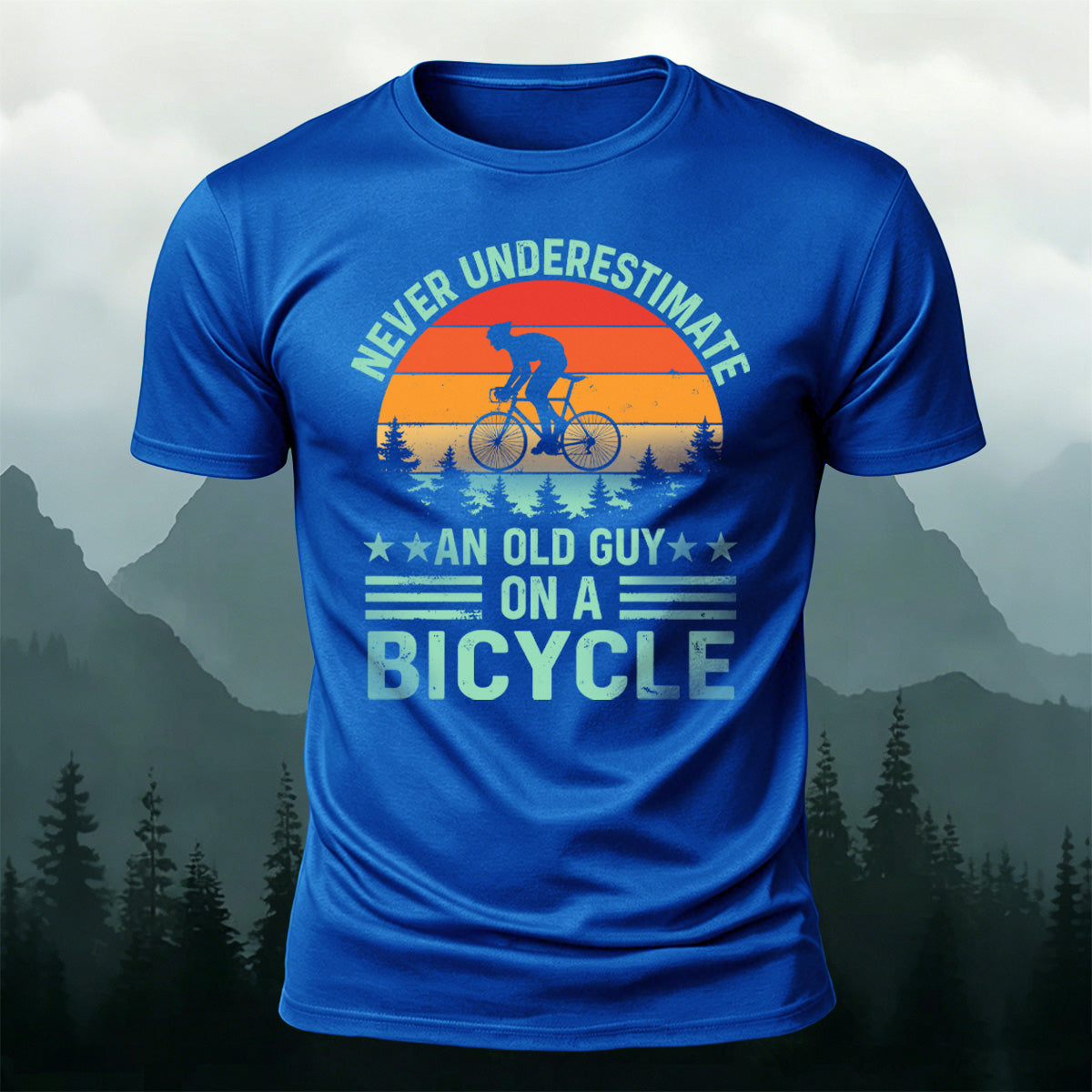 Cycling Spirit Printed Casual Breathable Material T-Shirt