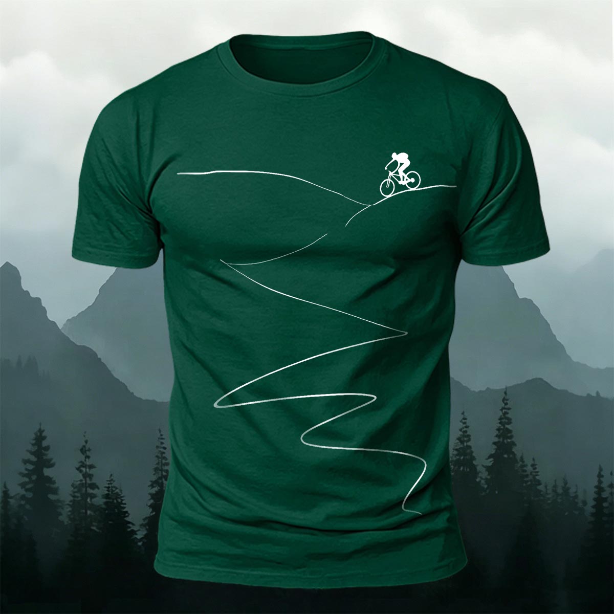 Cycling Minimalist Line Pattern Breathable Comfortable T-Shirt