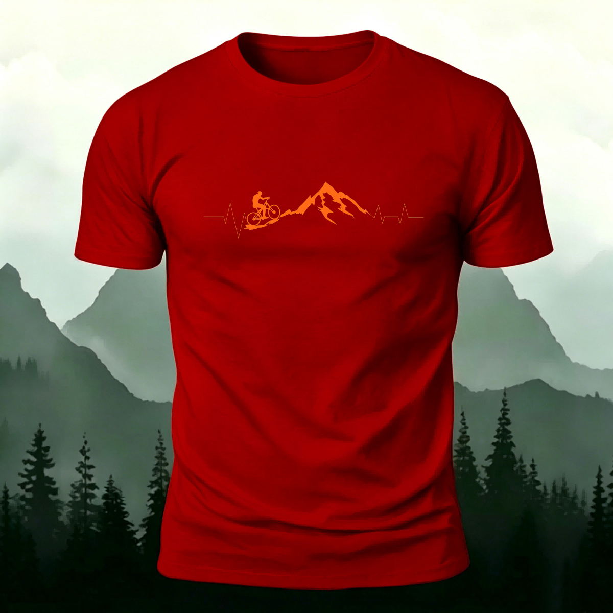Cycling Challenge Print Premium Cotton Casual T-Shirt