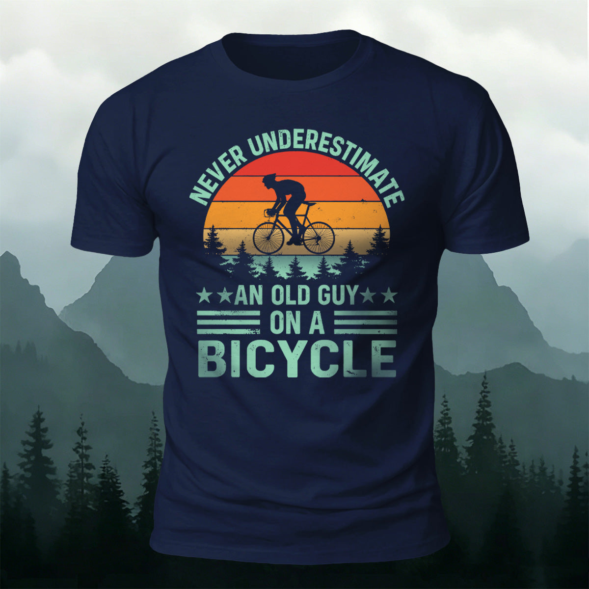 Cycling Spirit Printed Casual Breathable Material T-Shirt