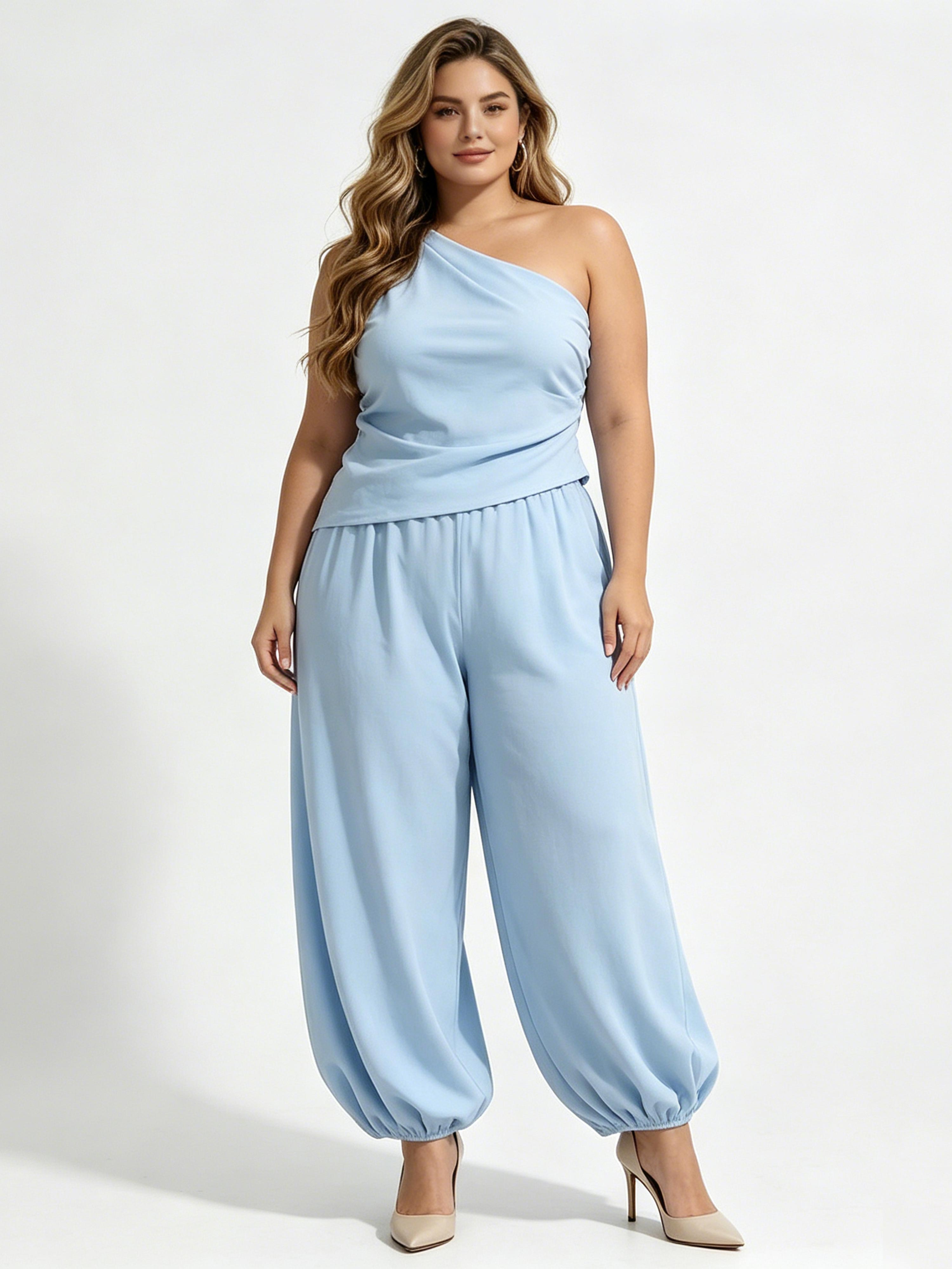 Minimalist Solid-Color Casual Women Set