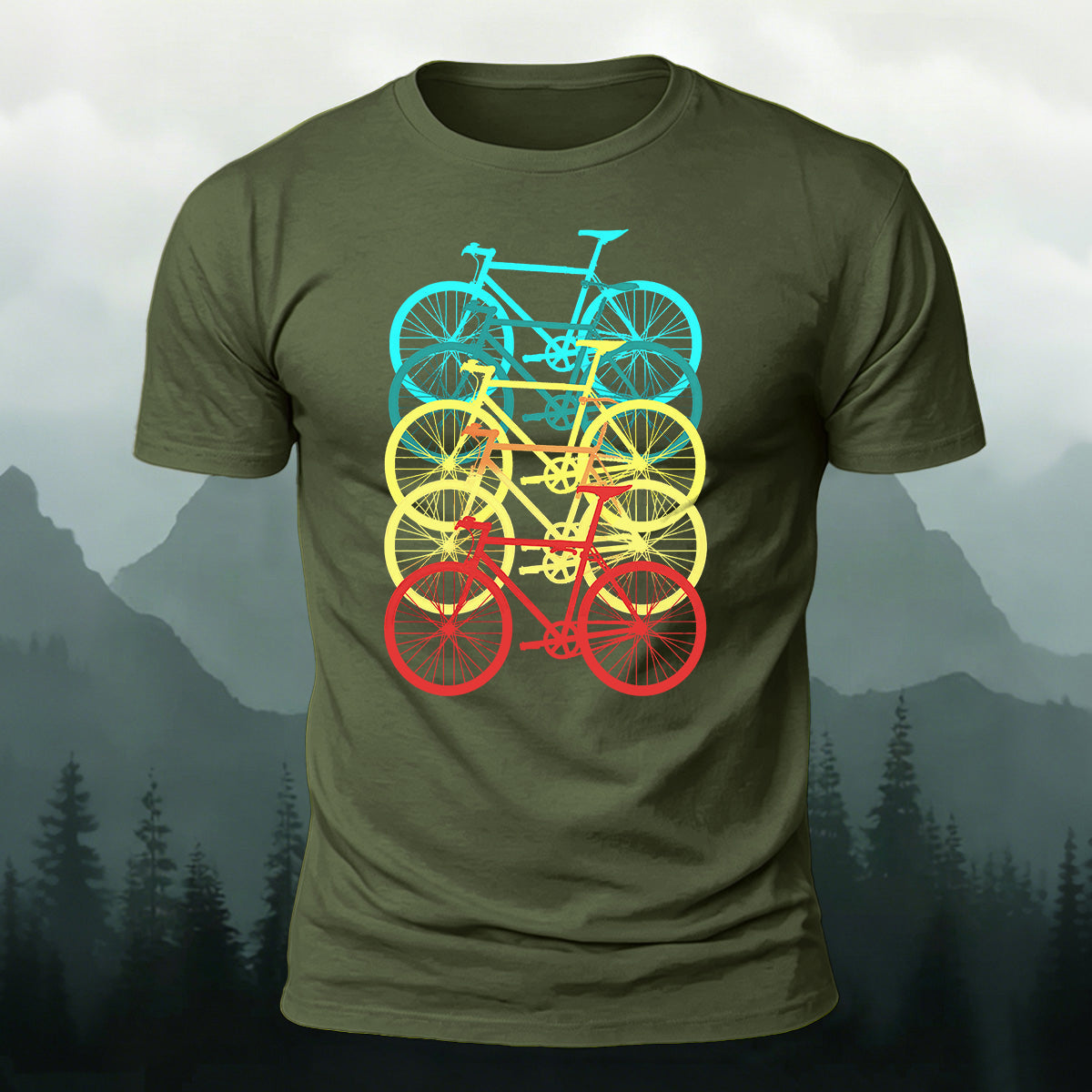 Bicycle Graphic Outdoor Soft Premium Cotton T-Shirt
