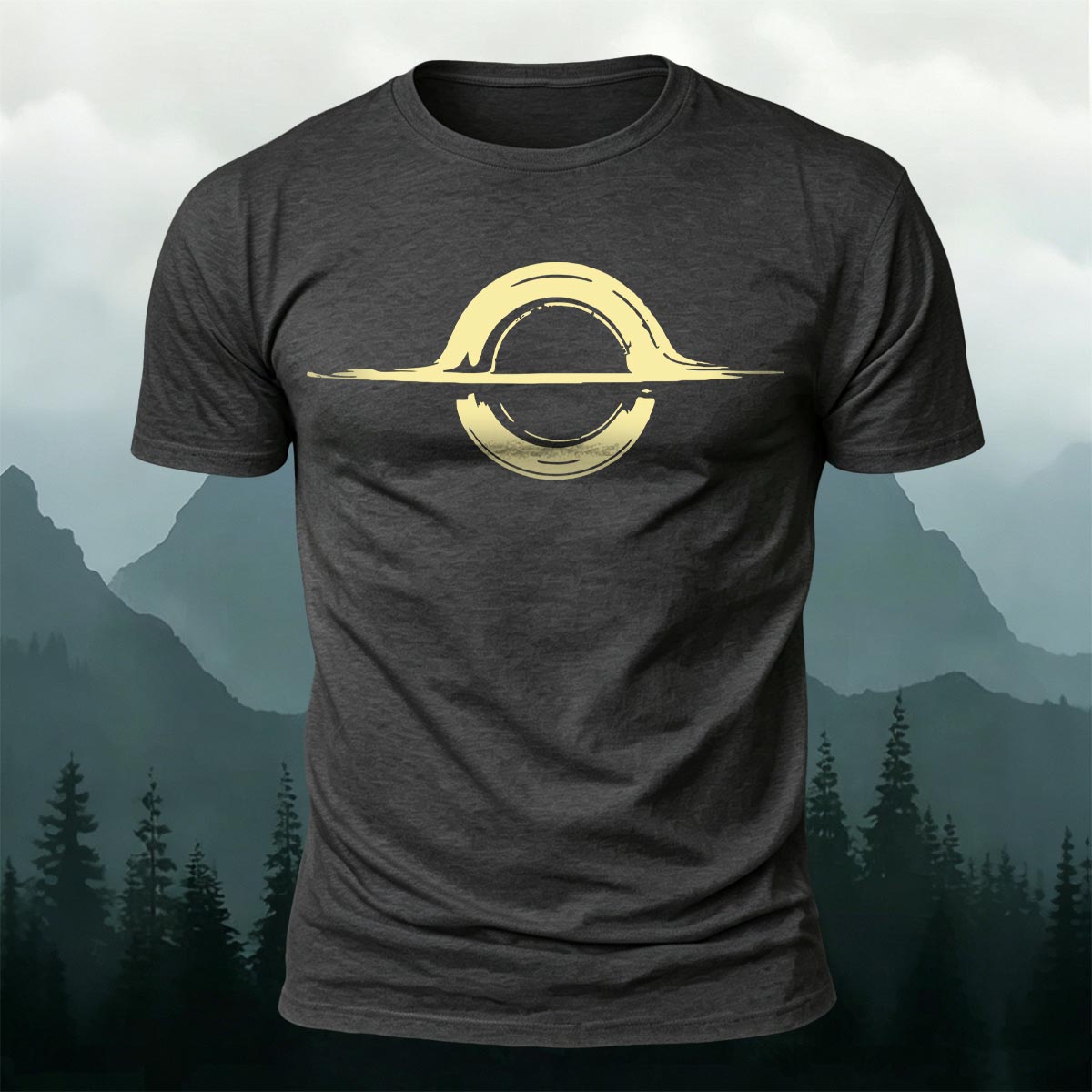 Abstract Sun Moon Graphic Minimalist Premium Cotton Tee