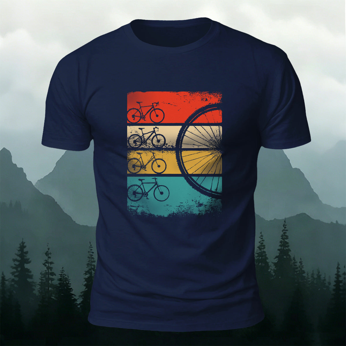 Bicycle Graphic Outdoor Comfortable Breathable T-Shirt