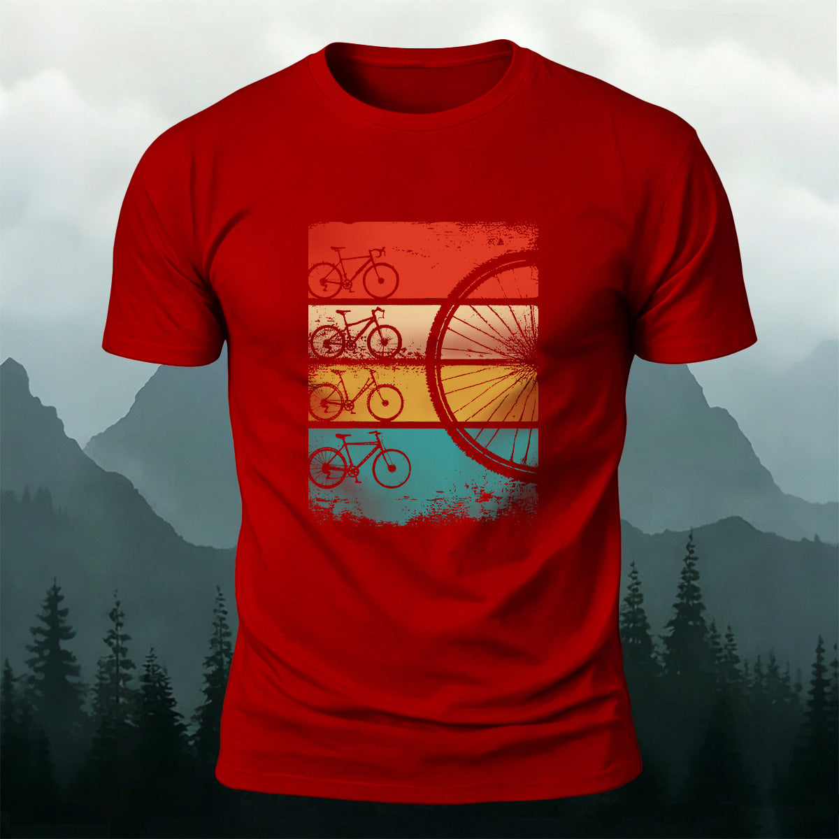 Bicycle Graphic Outdoor Comfortable Breathable T-Shirt