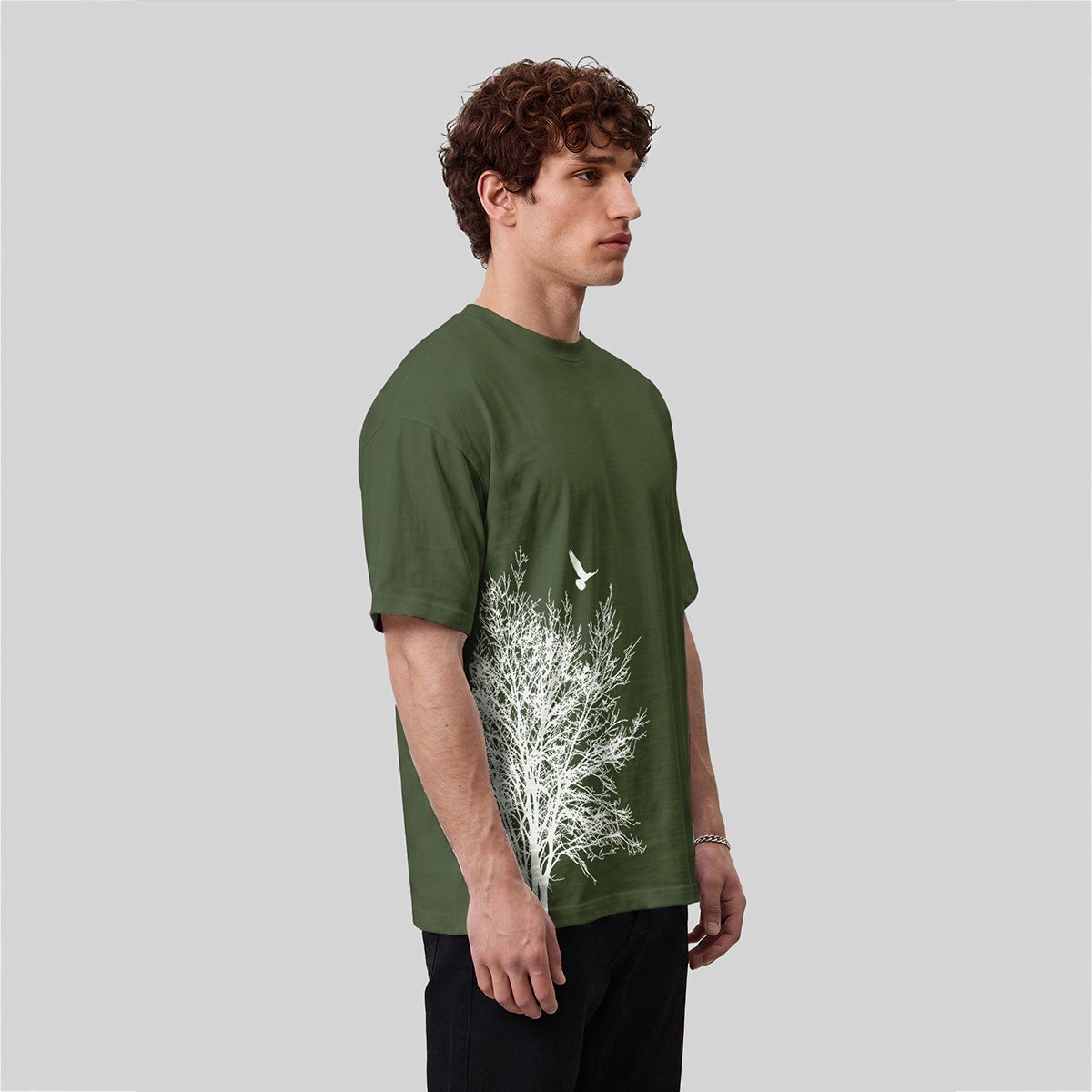 Minimalist  Tree Pattern Natural Style Casual T-Shirt