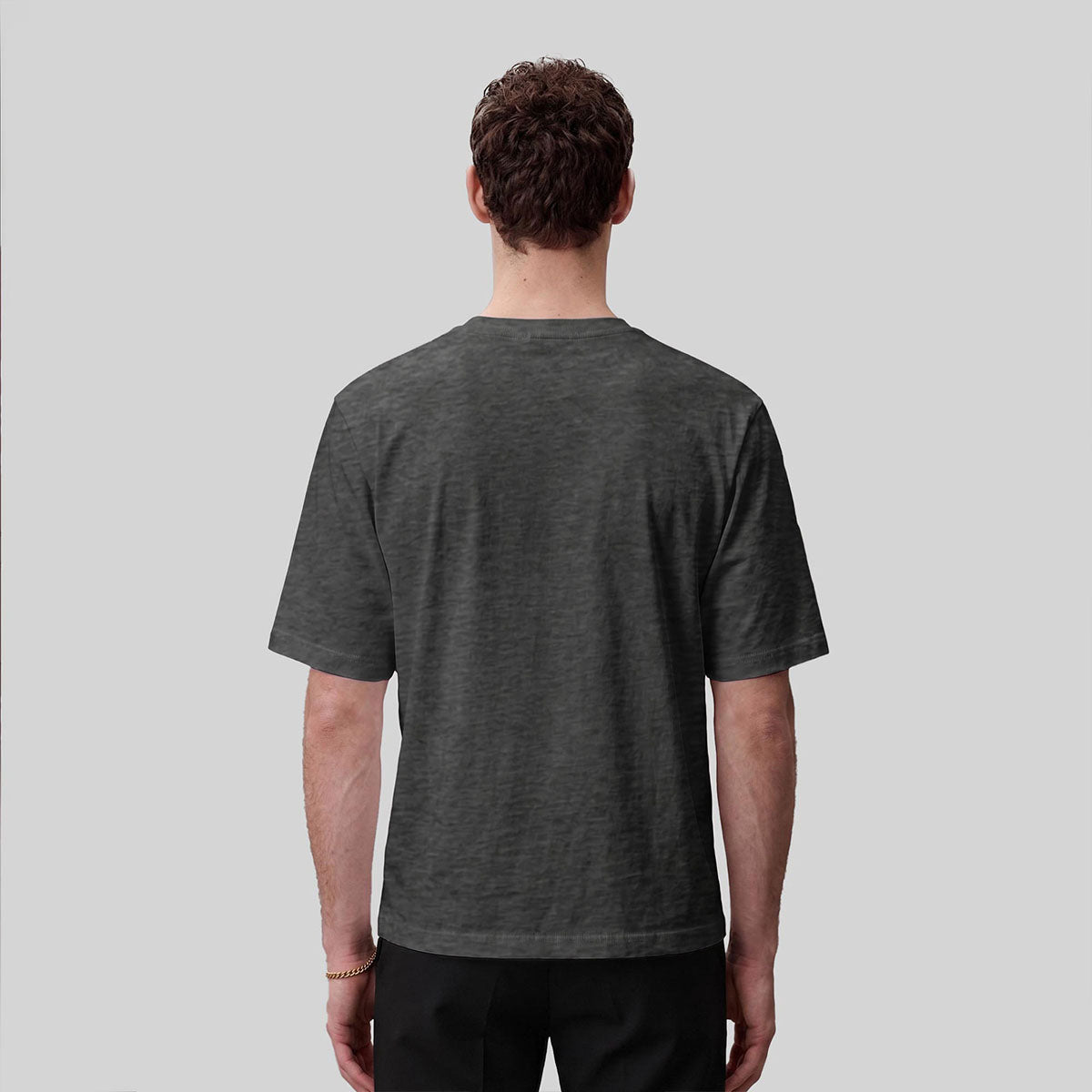 American-style Fishing Rod Pattern Cotton T-shirt