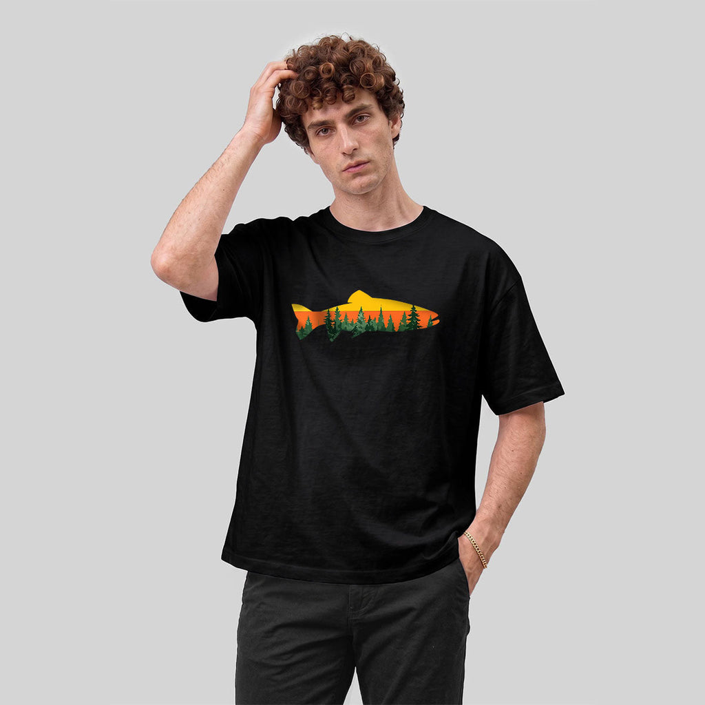 Fish Forest Printed 100% Cotton T-Shirt