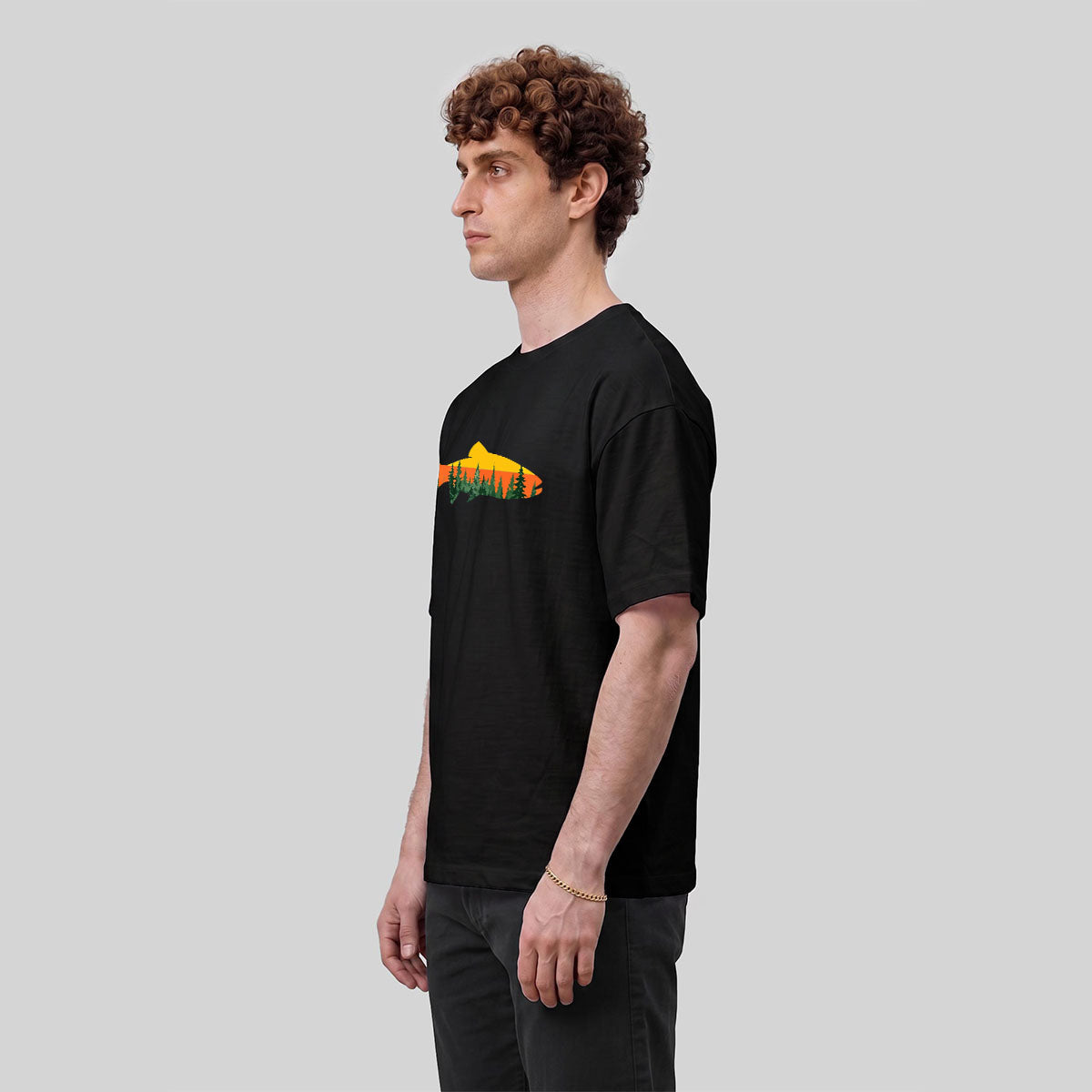Fish Forest Printed 100% Cotton T-Shirt