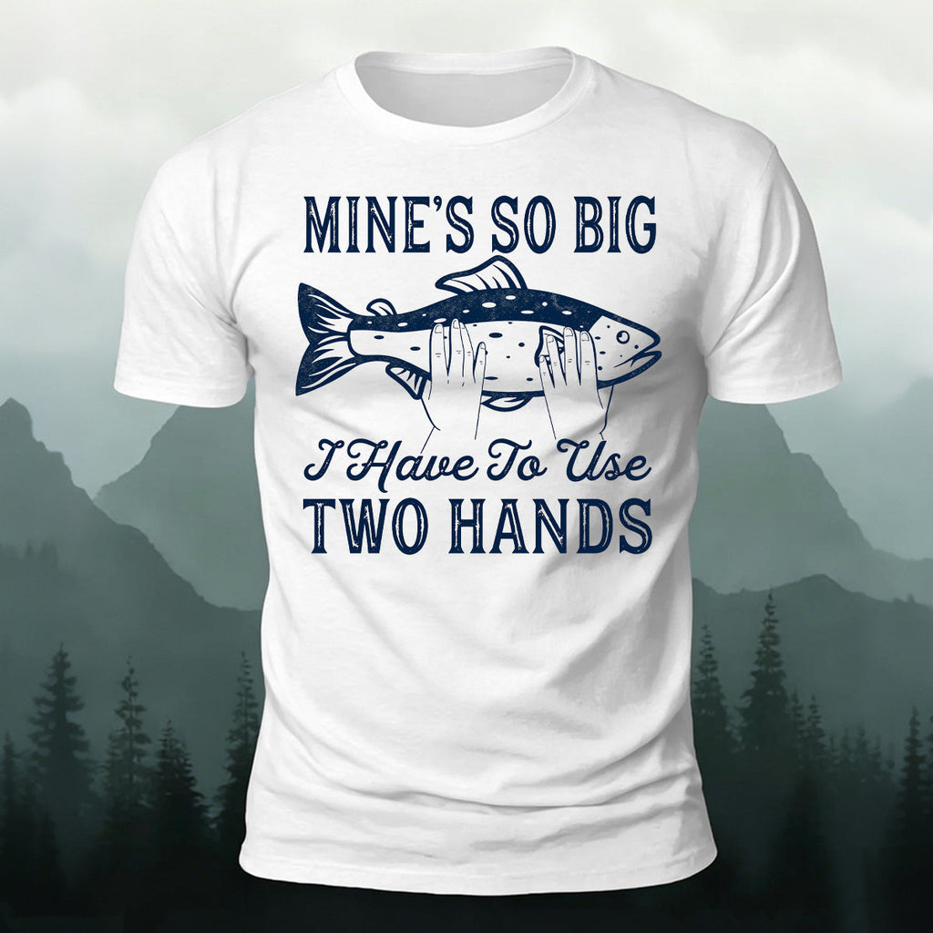 Big Fish in Hand Pattern  Daily Cotton T-shirt