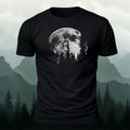 Moon Print Combed Cotton Casual T-Shirt