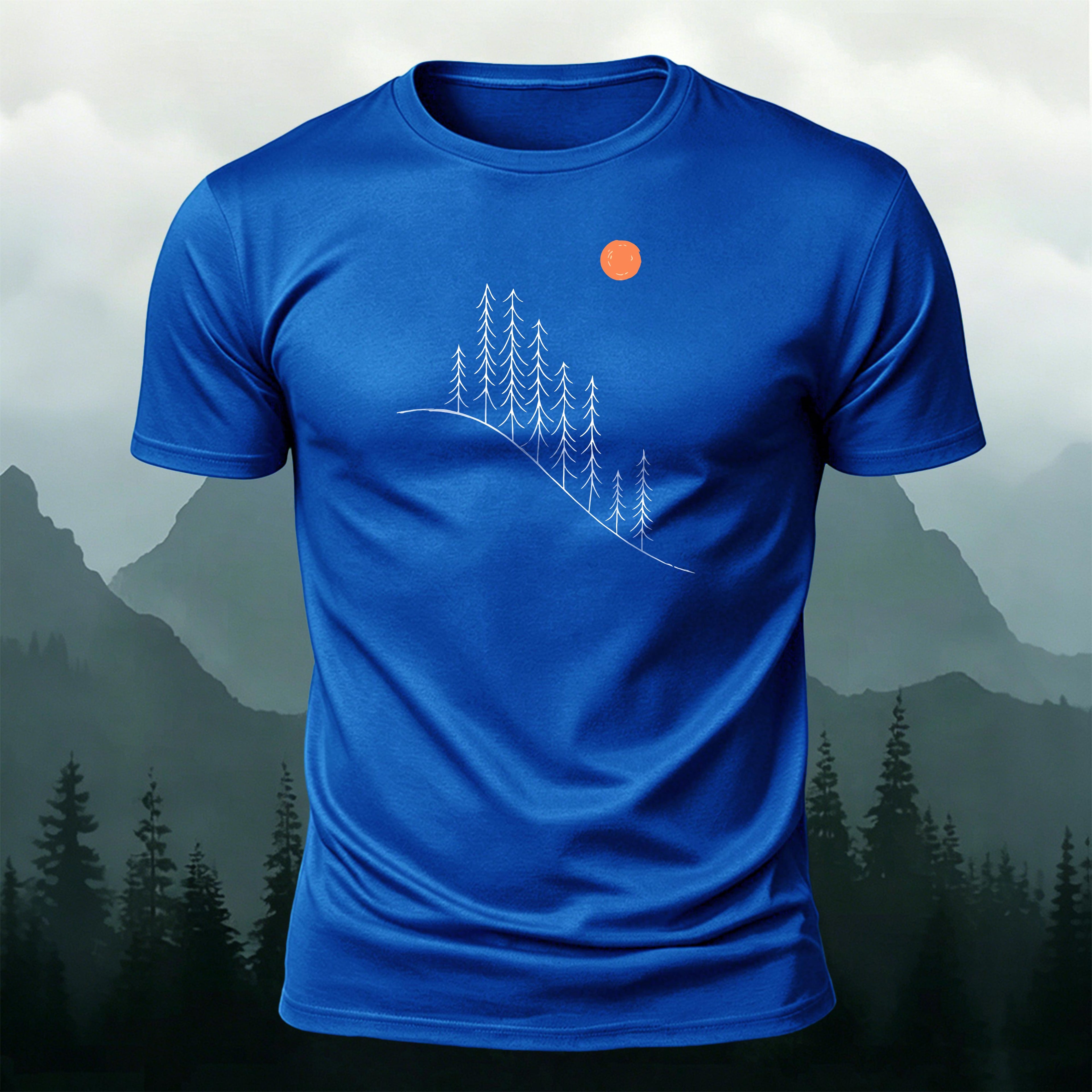 Minimalist Landscape Pattern Comfortable Premium Cotton T-shirt