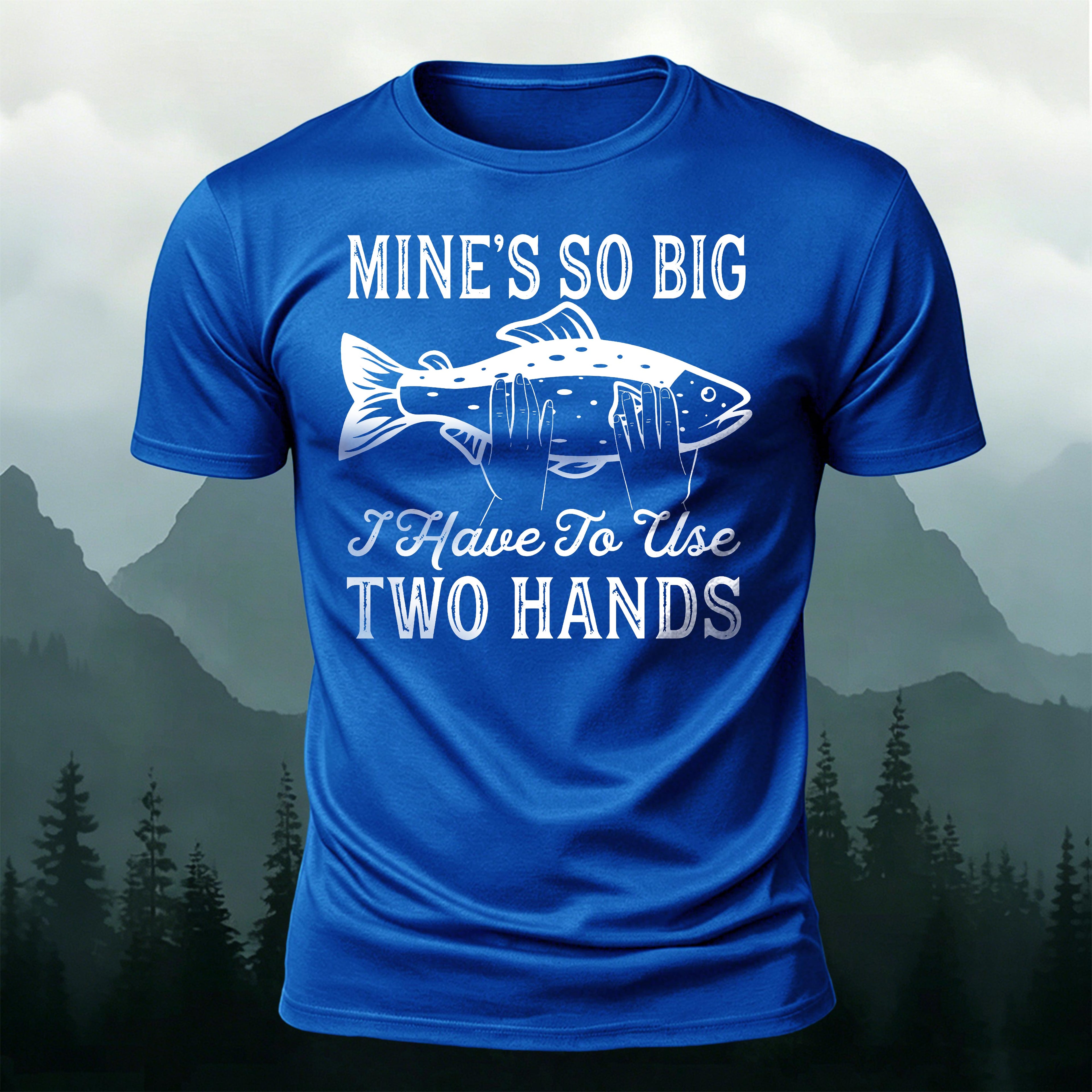 Big Fish in Hand Pattern  Daily Cotton T-shirt