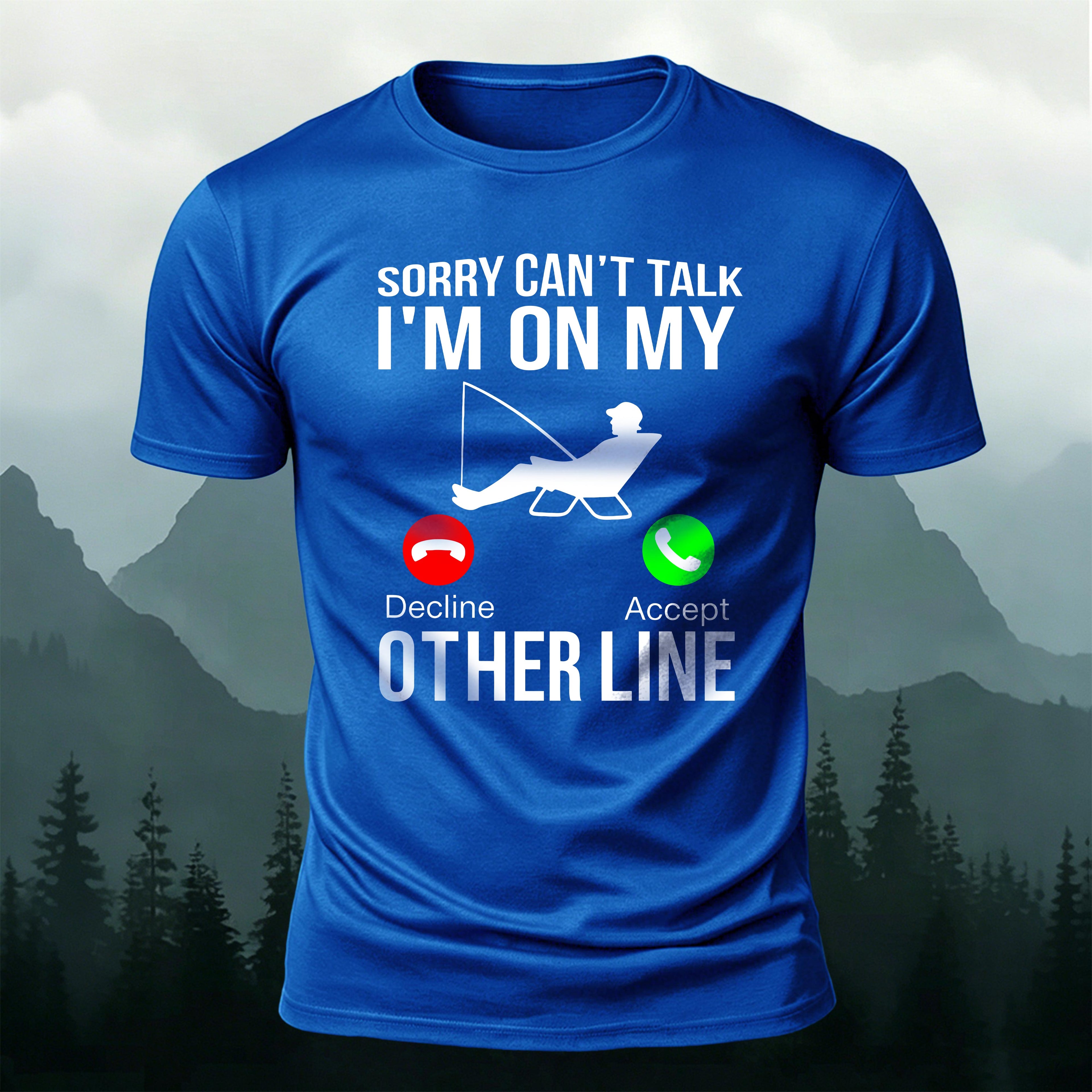 Obsessed with Fishing Pattern Skin-friendly T-shirt