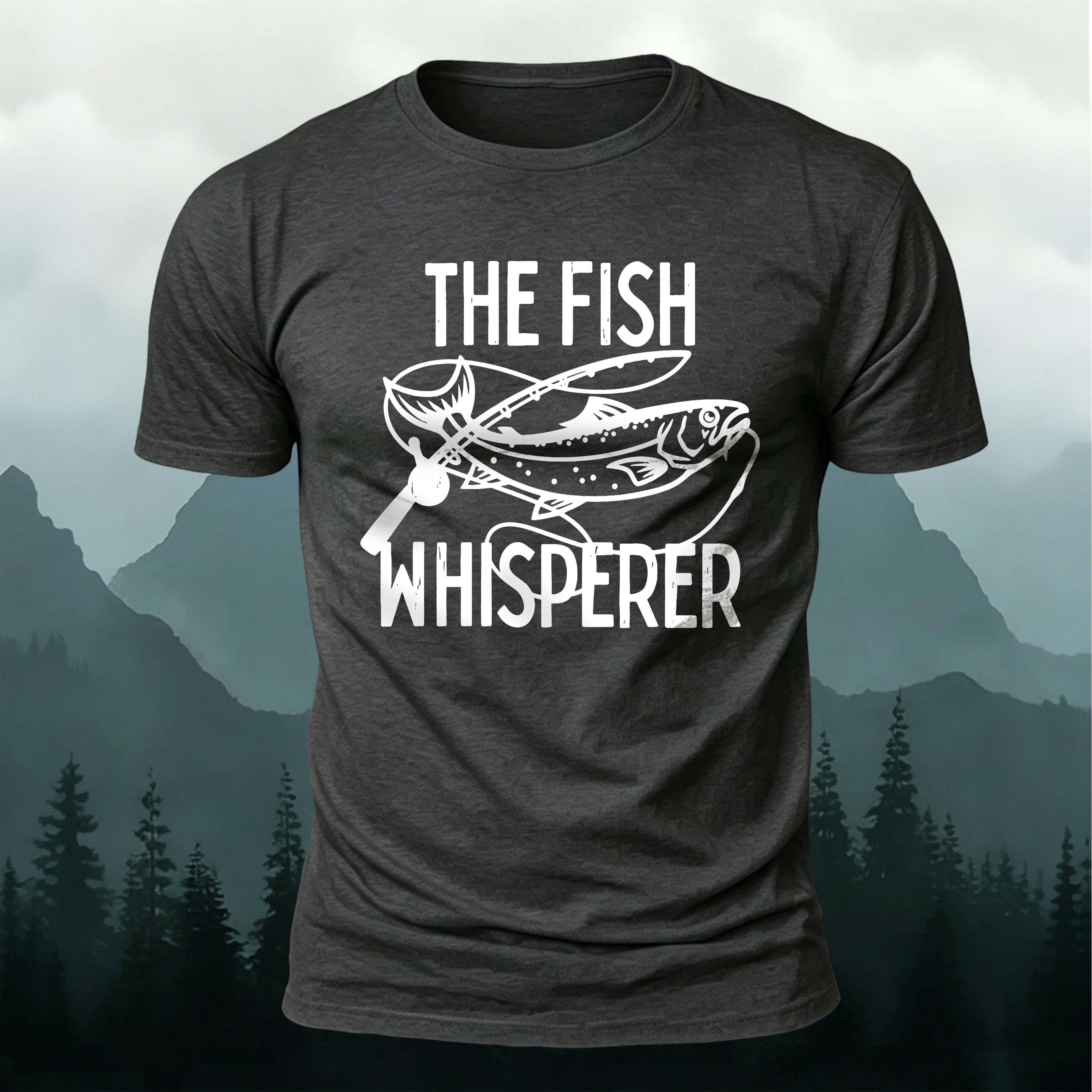 Takes The Bait Pattern Minimalist Premium Cotton T-shirt