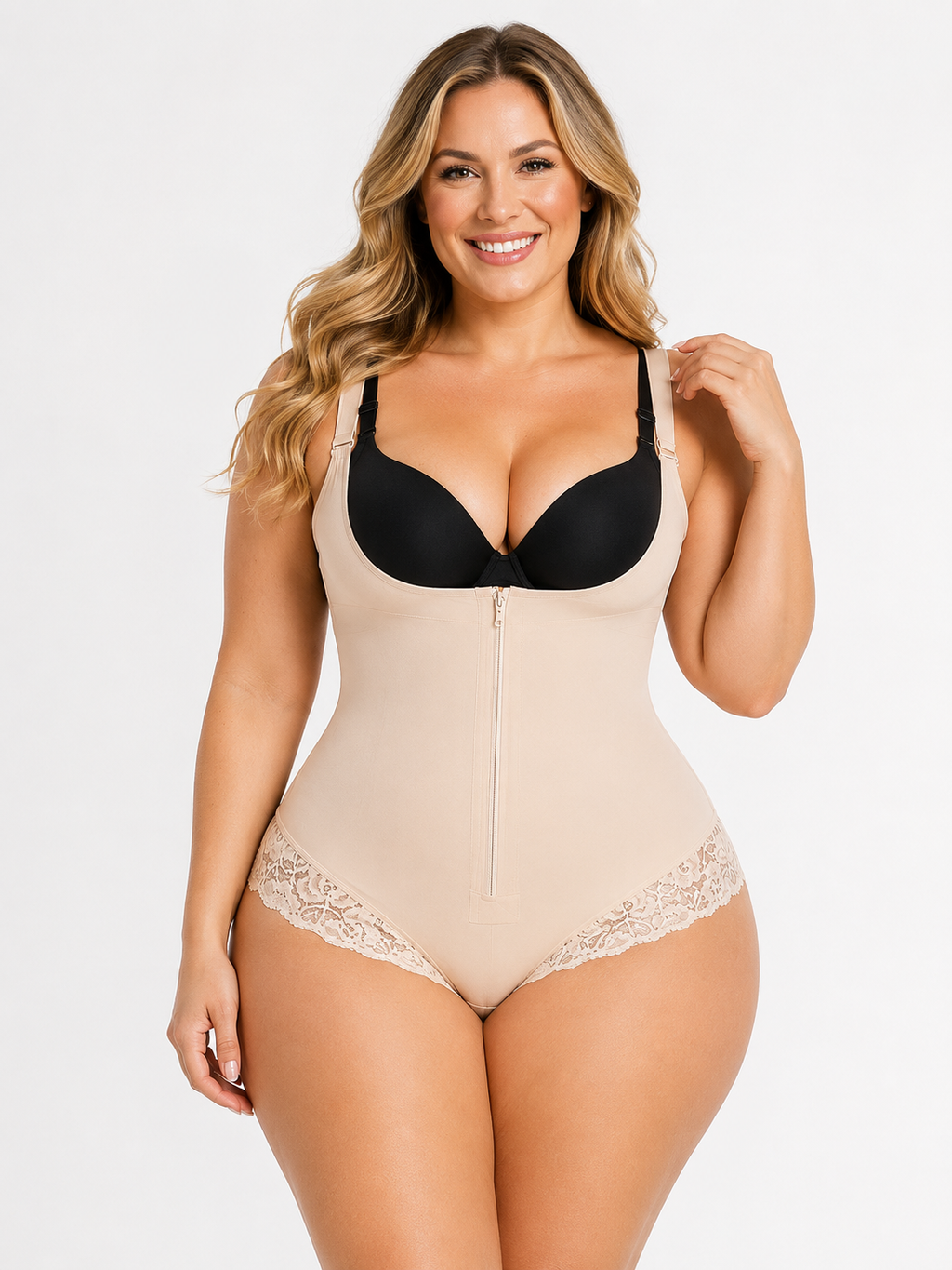 Slimming Tummy Control Open-Bust Bodysuit