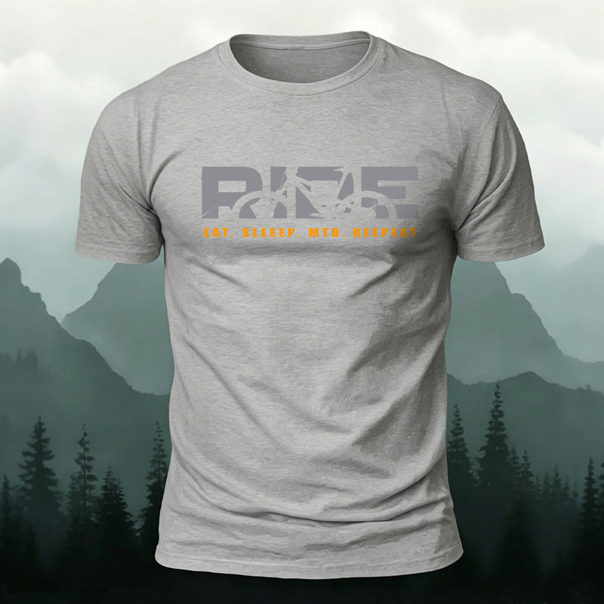 Ride Print Minimalist Style Breathable Material T-Shirt