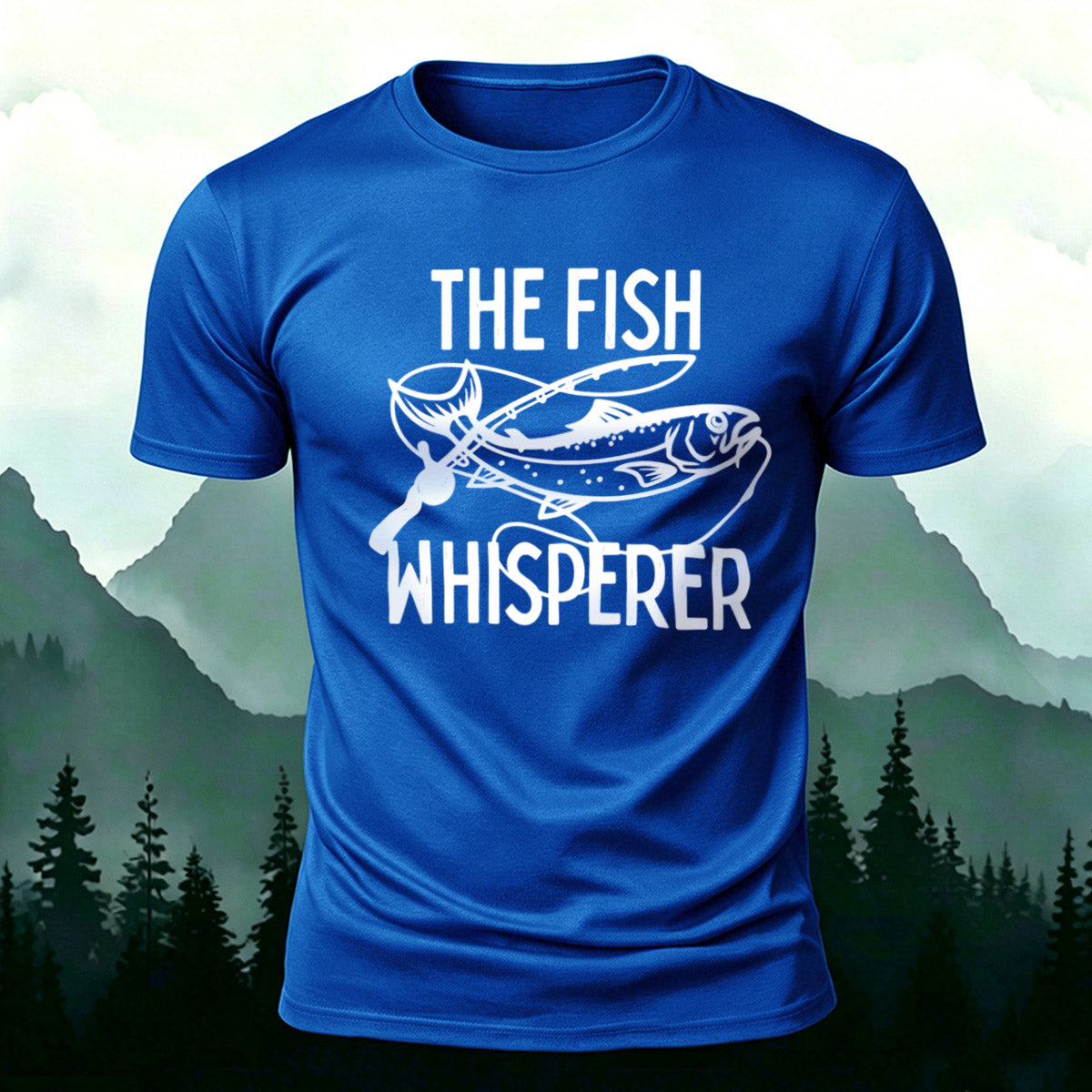Takes The Bait Pattern Minimalist Premium Cotton T-shirt