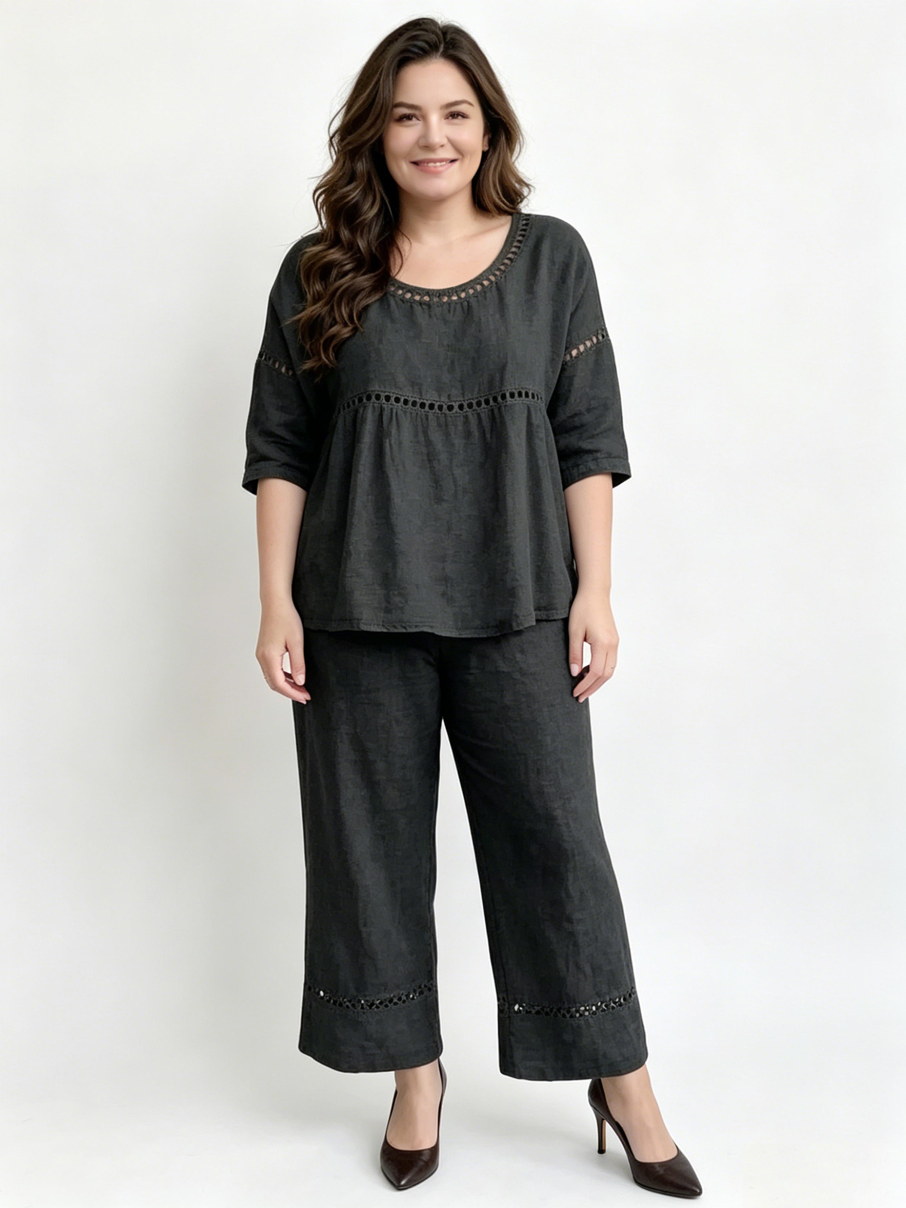 Casual Commuting Comfortable Loose Round Neck Set