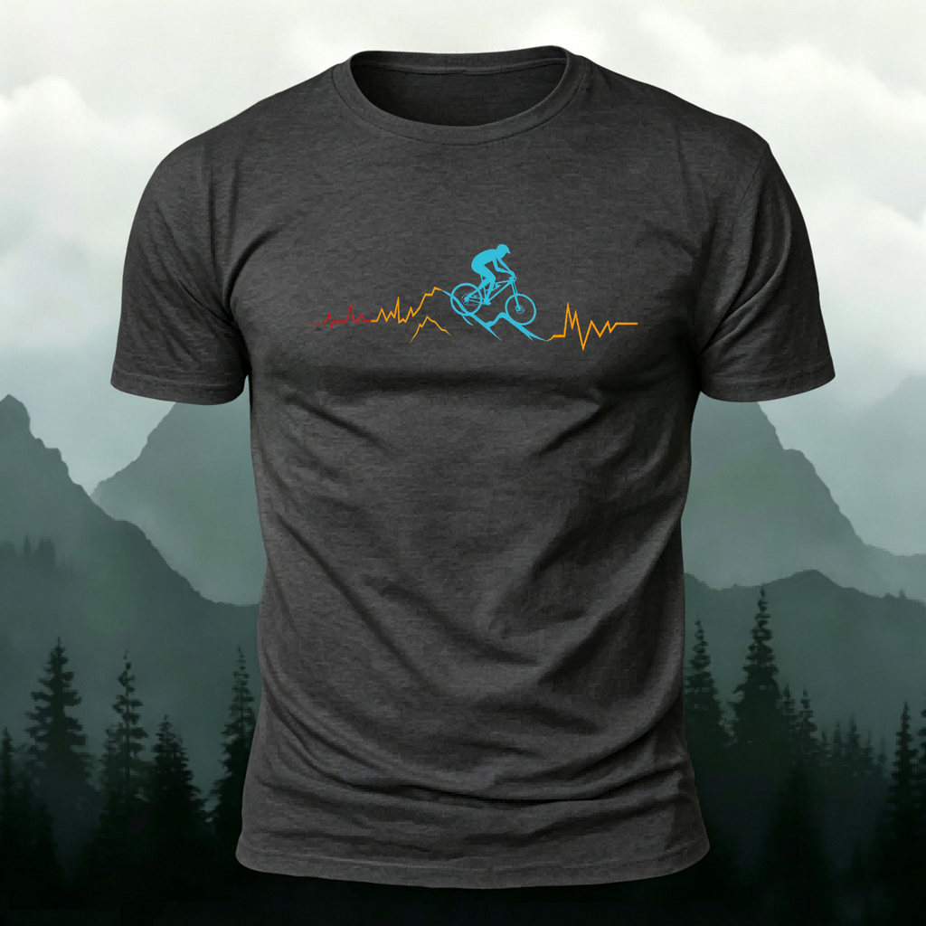 Cycling Line Pattern Skin-friendly Cotton T-Shirt