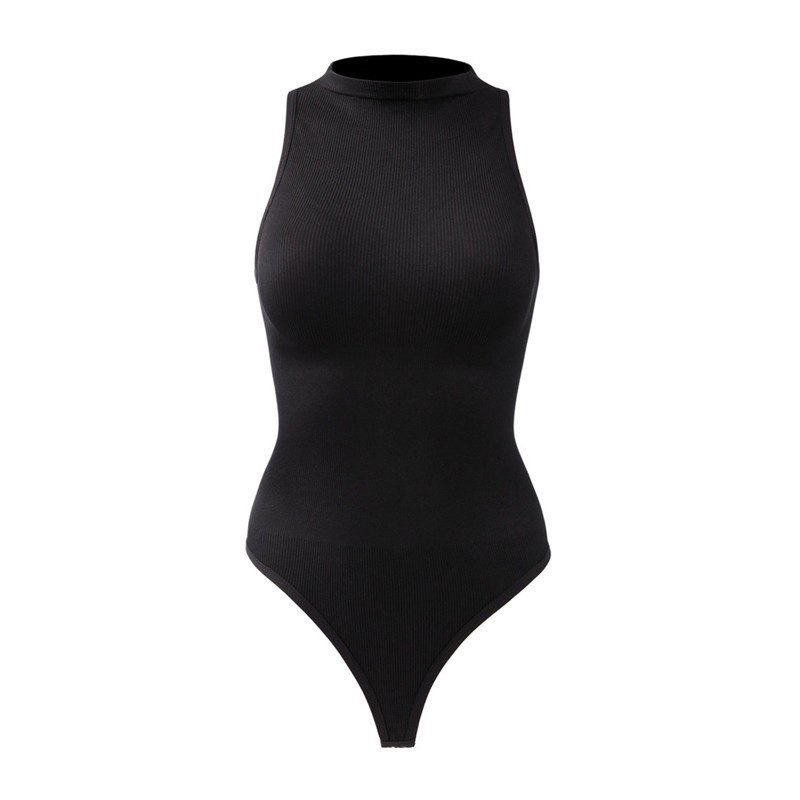High Neck Sculpt Thong Bodysuit Belly Control Shapewear