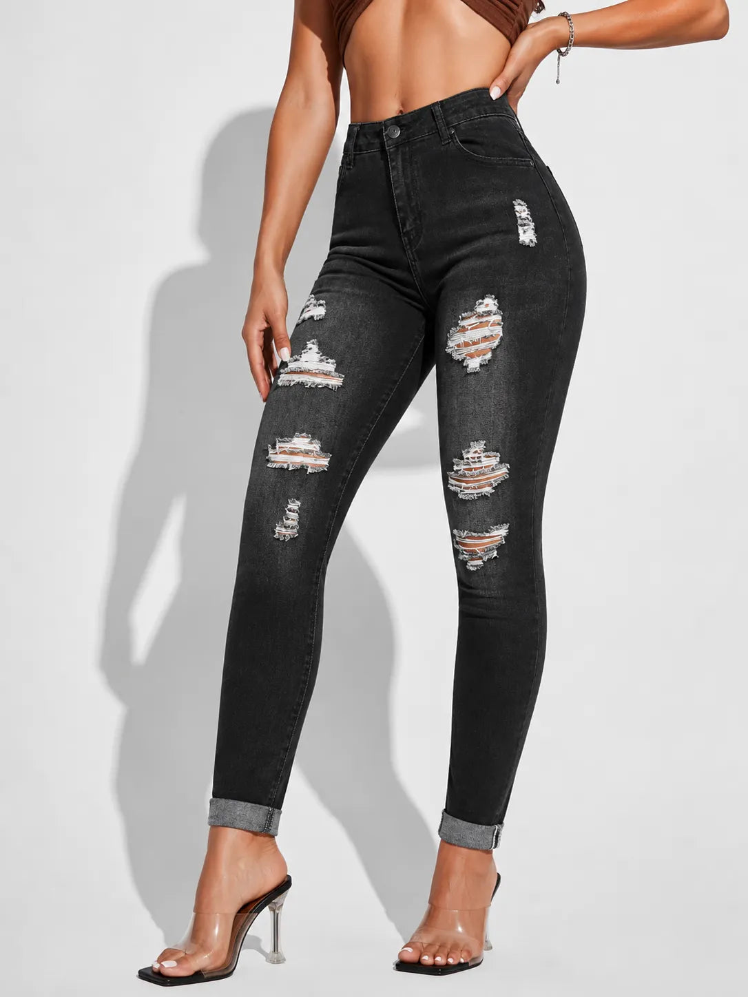Slim Butt-lifting Ripped Skinny Women Jeans