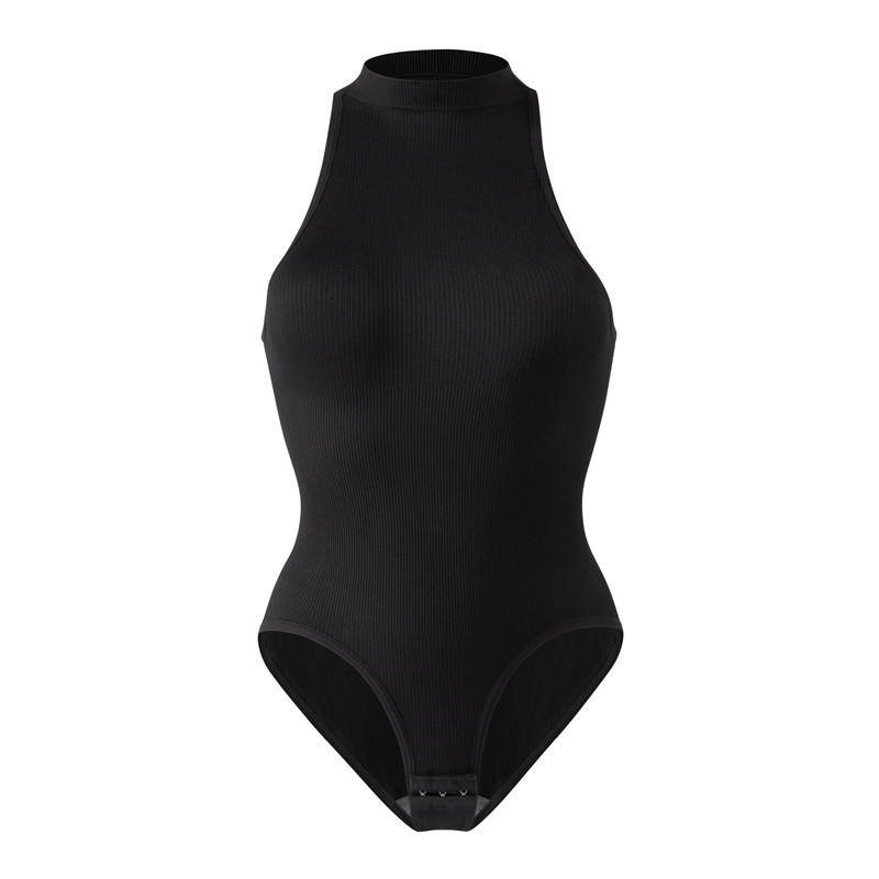 High Neck Sculpt Thong Bodysuit Belly Control Shapewear