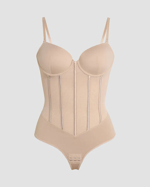 Strap Open Back Waist Cinching Butt Lift Shapeware