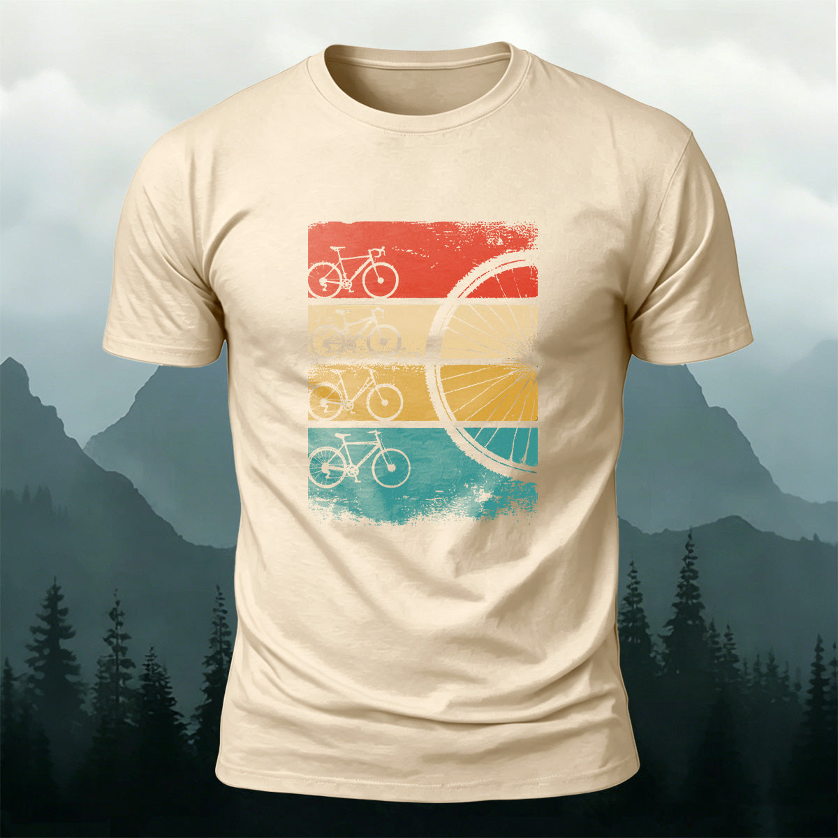 Bicycle Graphic Outdoor Comfortable Breathable T-Shirt