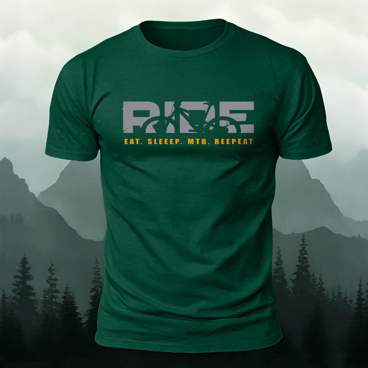Ride Print Minimalist Style Breathable Material T-Shirt