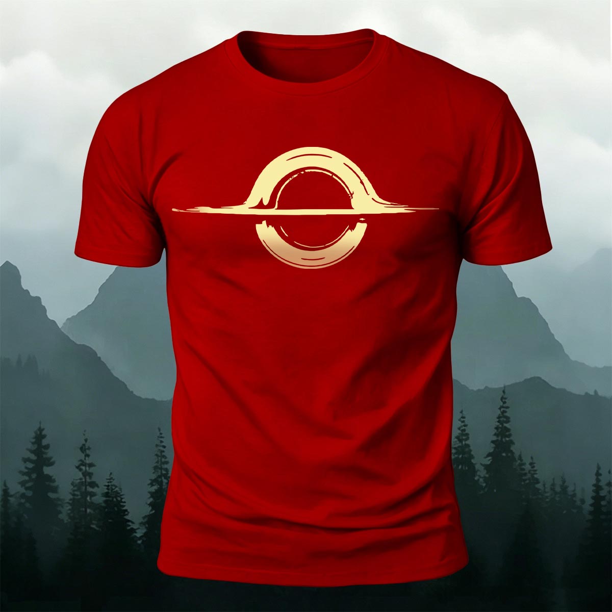Abstract Sun Moon Graphic Minimalist Premium Cotton Tee