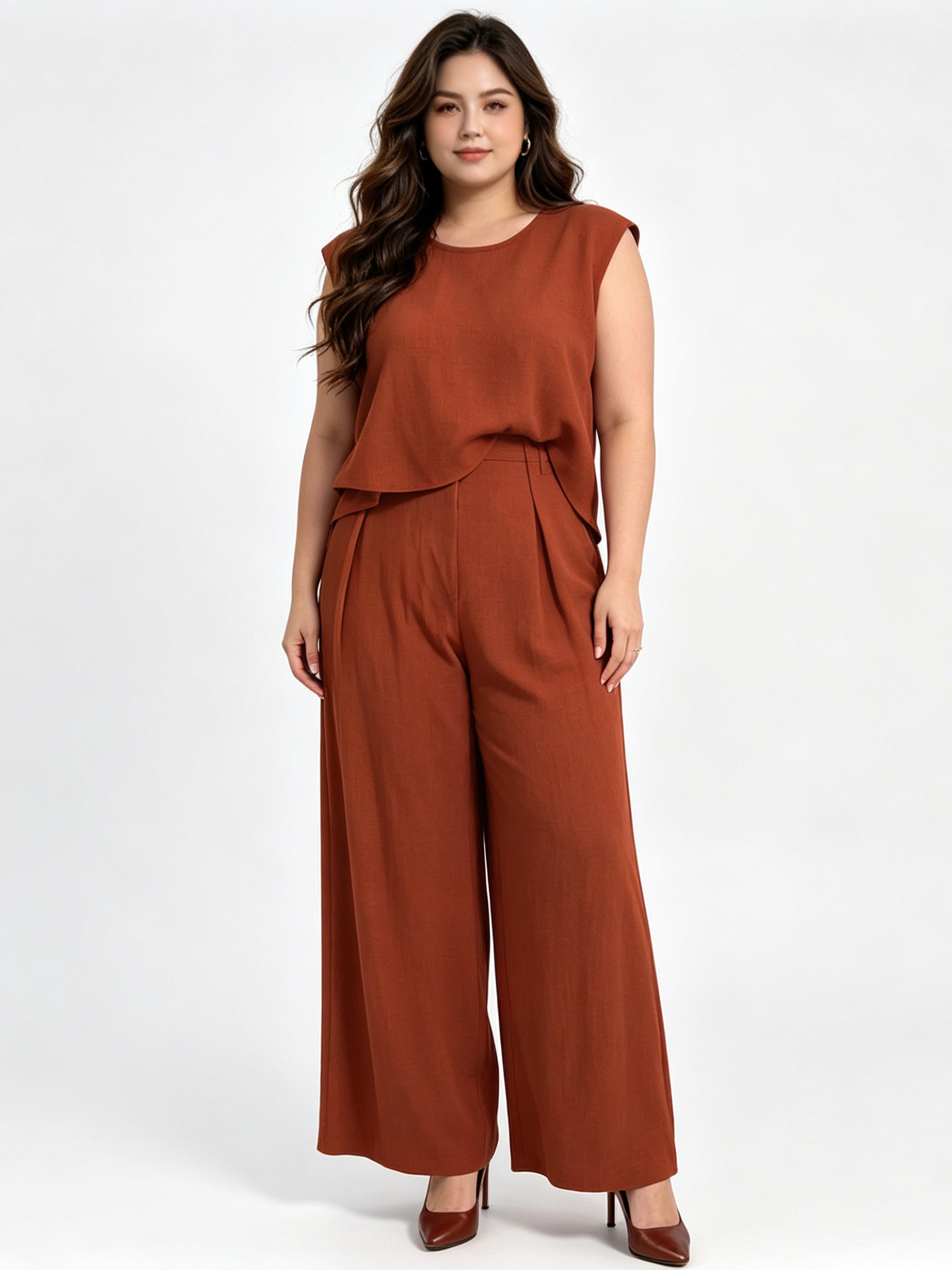 Cotton-Linen Fashionable Casual Loose-Fit Two-Piece Set