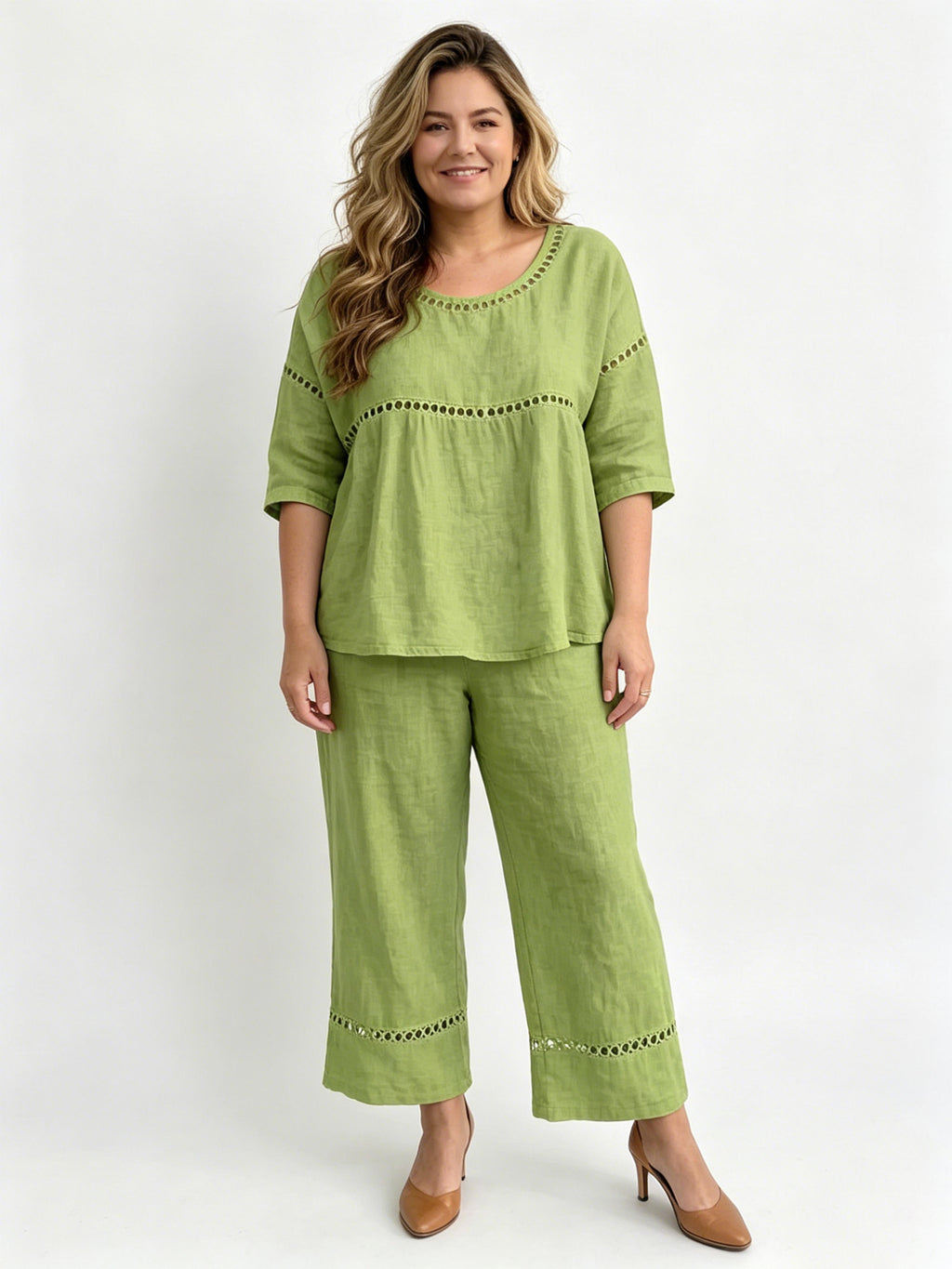 Casual Commuting Comfortable Loose Round Neck Set
