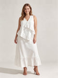 Loose-fitting Sleeveless Casual Vacation Dress Set
