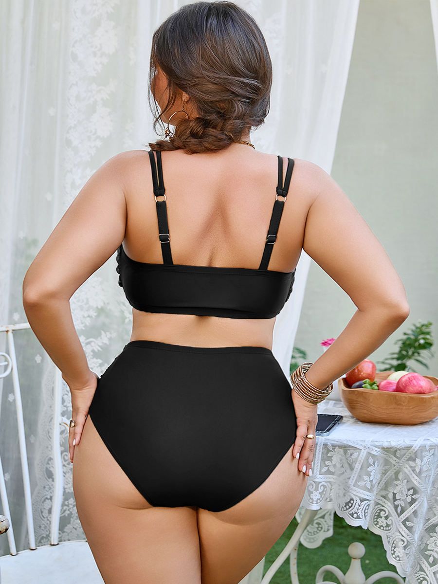 Sexy High-Waisted Halter-Top Two-Piece Bikini
