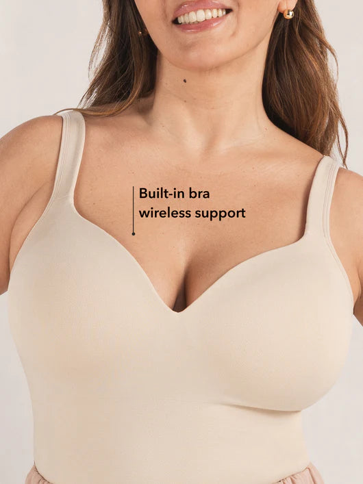 Waist And Tummy Control Padded Cups Straps Versatile Shapewear