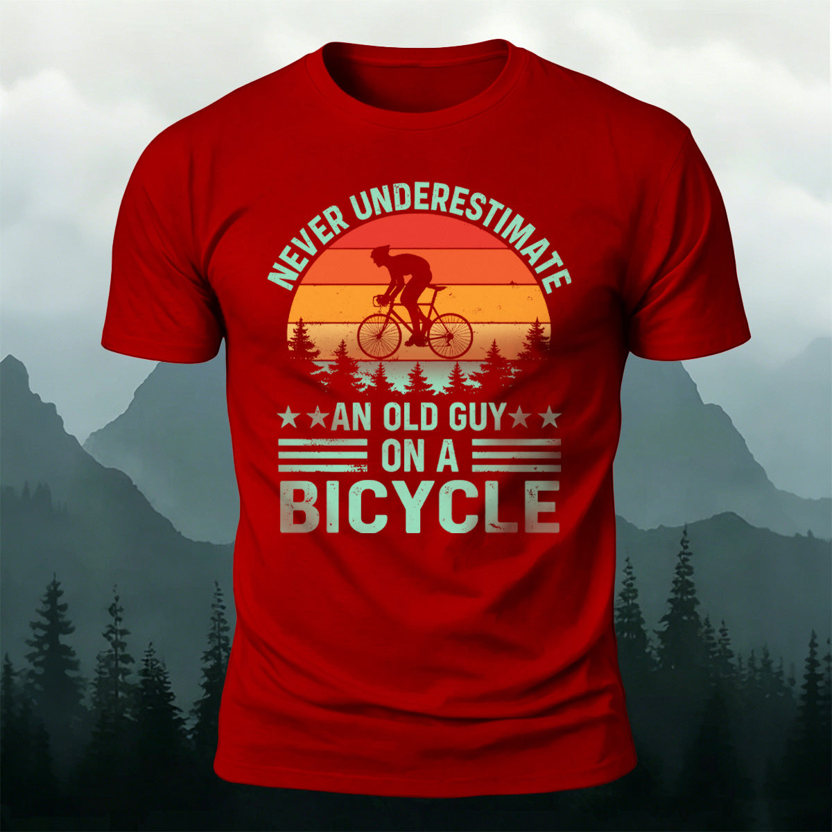 Cycling Spirit Printed Casual Breathable Material T-Shirt
