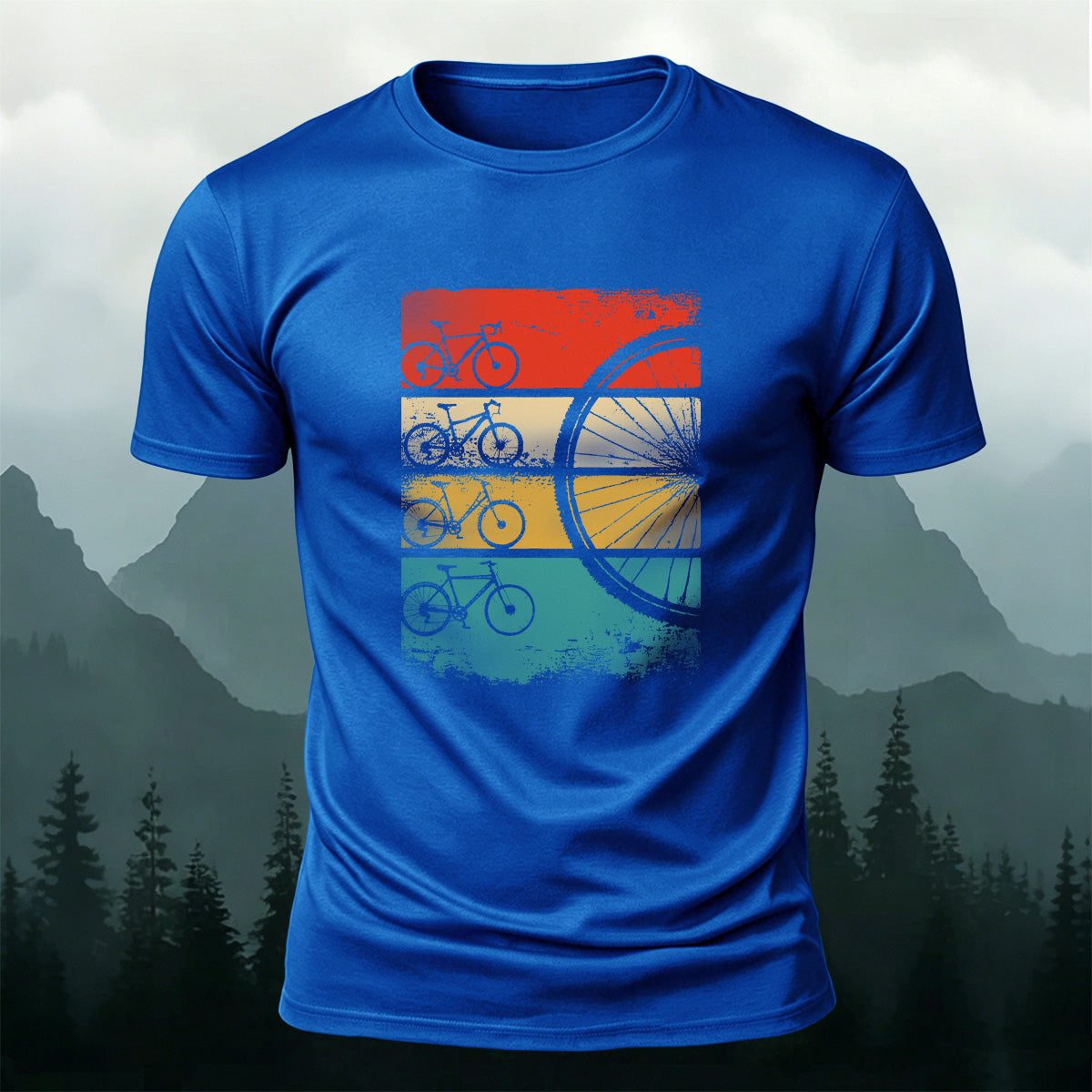 Bicycle Graphic Outdoor Comfortable Breathable T-Shirt