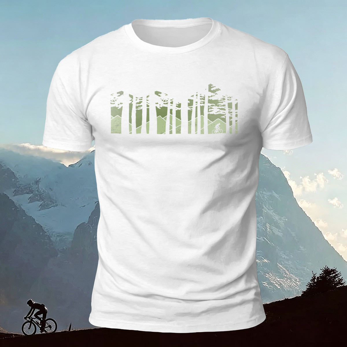 Forest Cycling Nature Casual Premium Cotton T-Shirt