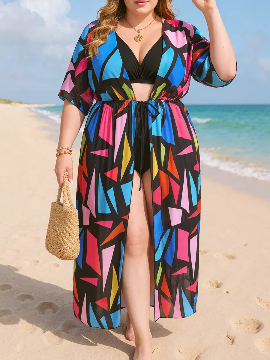 Figure-Flattering Colorful Bikini Cover Up Beach Swimsuit
