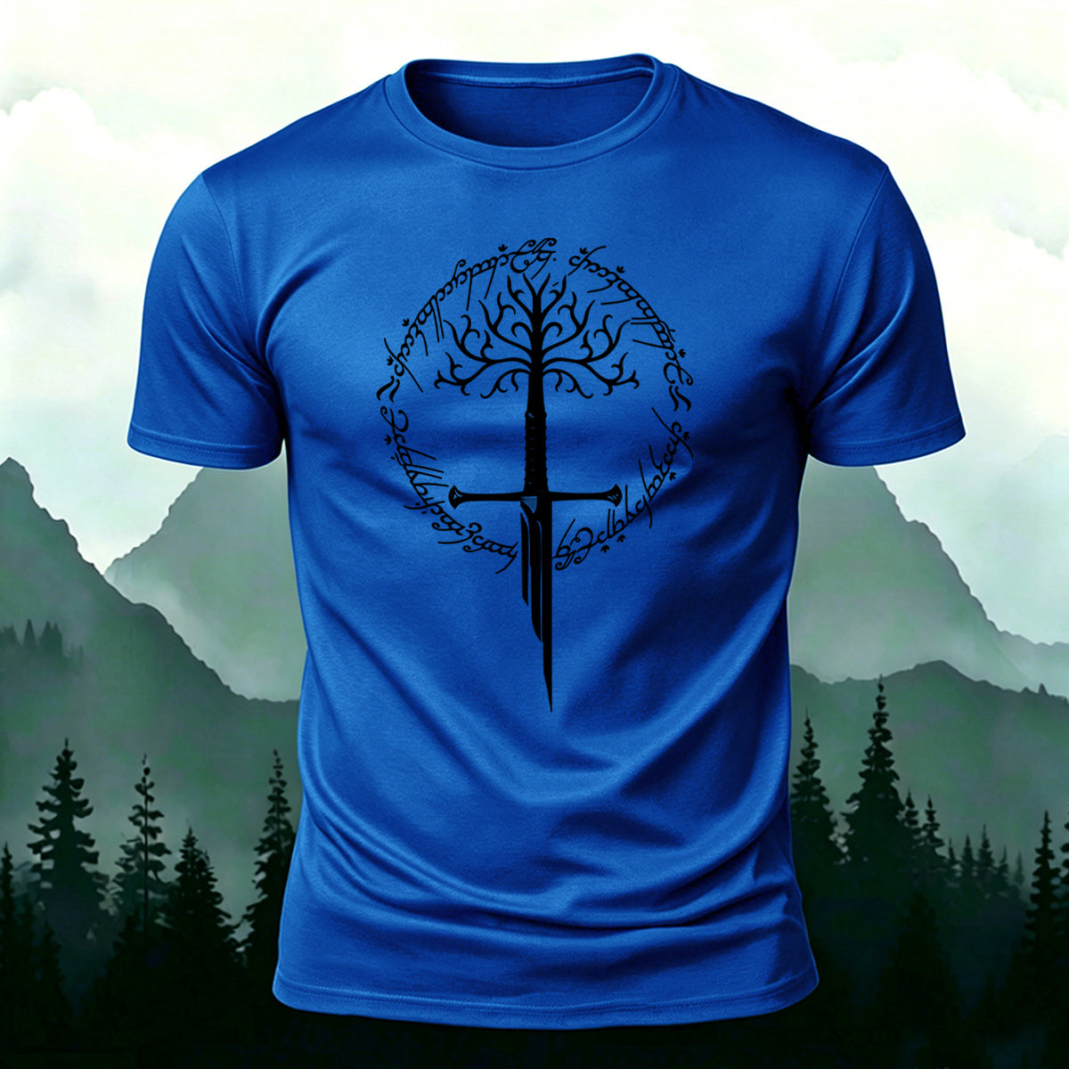 Artistic Pattern Minimalist Premium Cotton T-Shirt