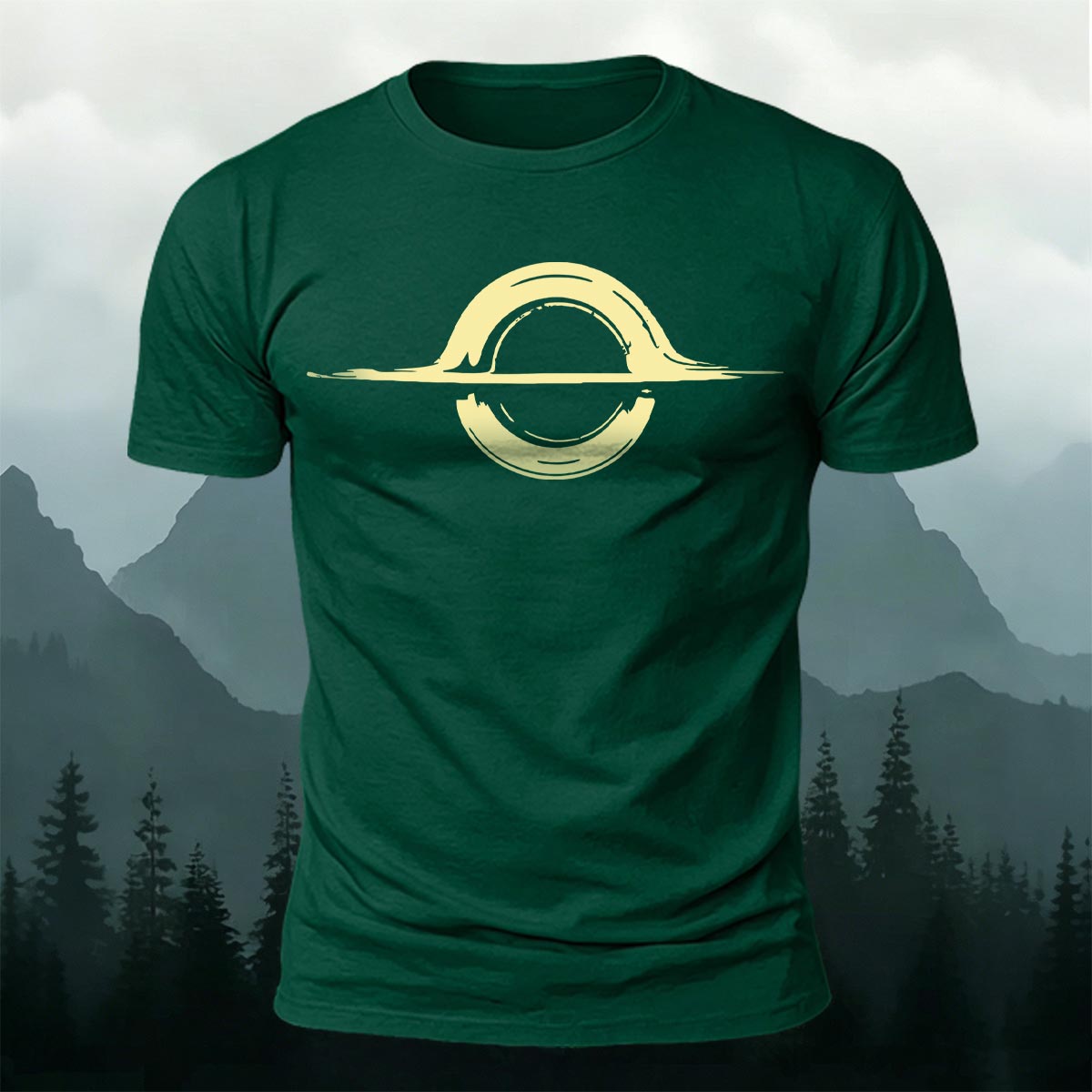 Abstract Sun Moon Graphic Minimalist Premium Cotton Tee