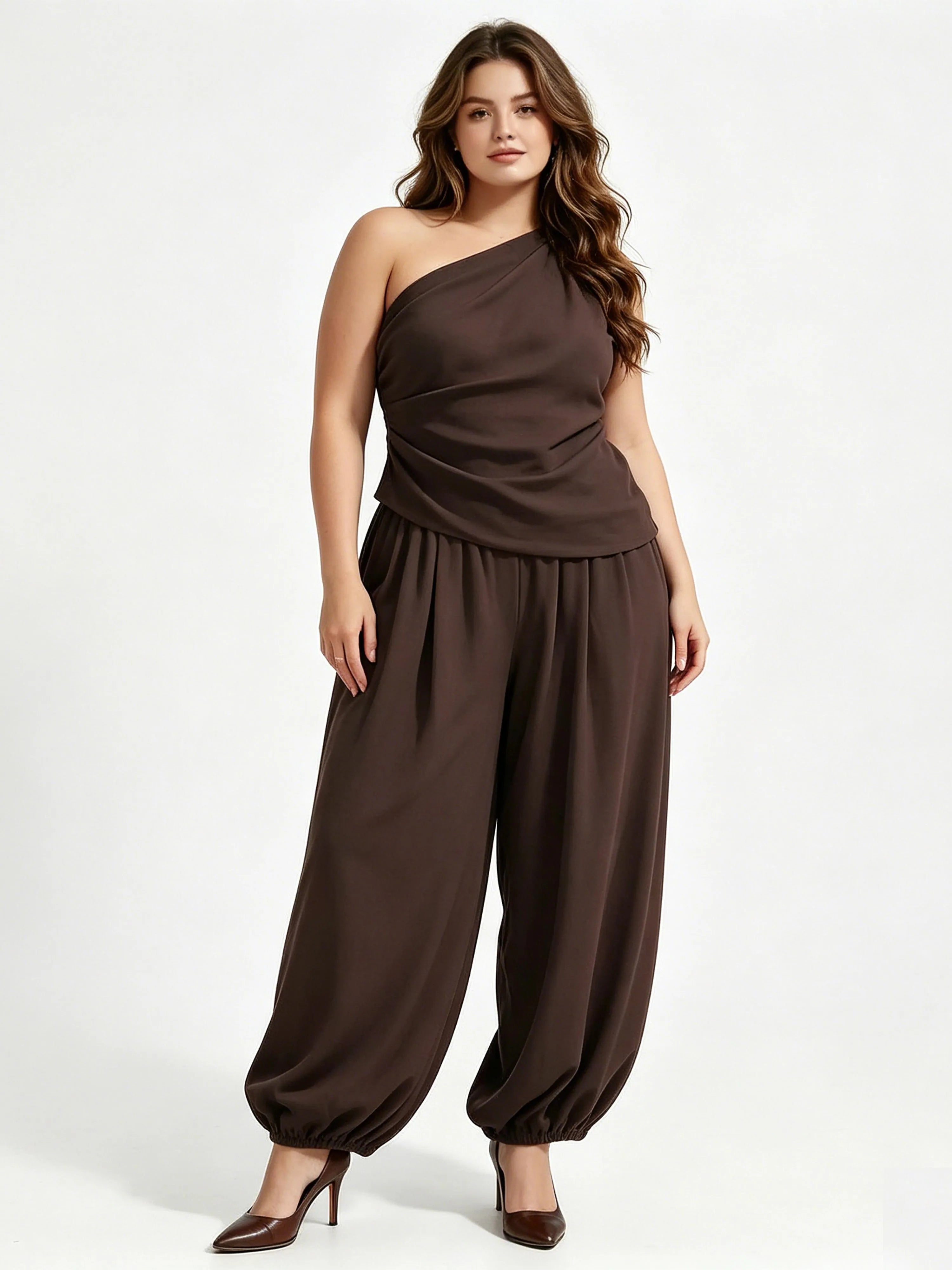 Minimalist Solid-Color Casual Women Set