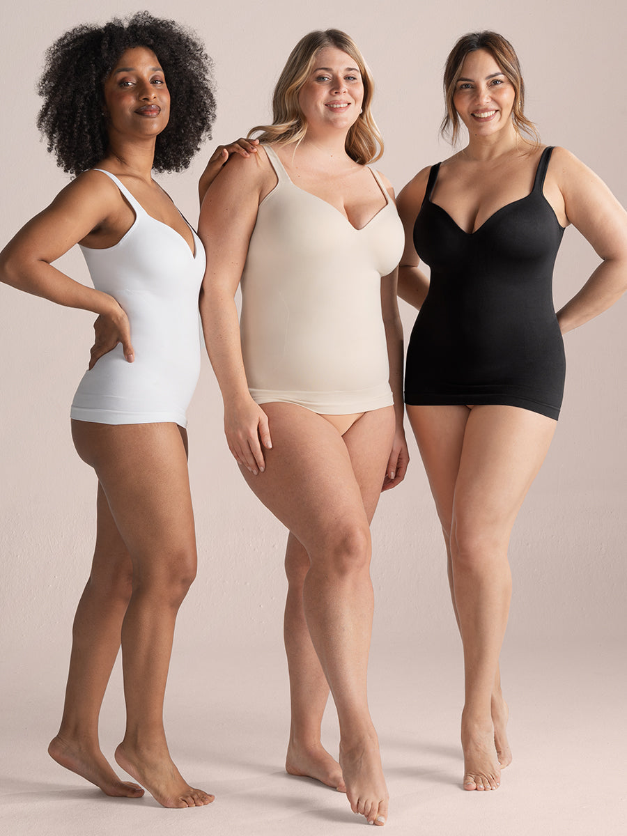Waist And Tummy Control Padded Cups Straps Versatile Shapewear