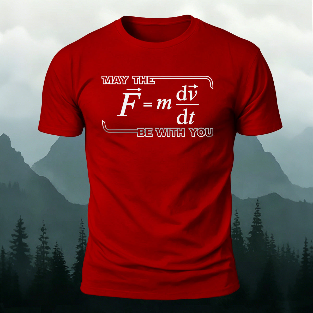 100% Cotton Physics Enthusiast Print Casual T-Shirt
