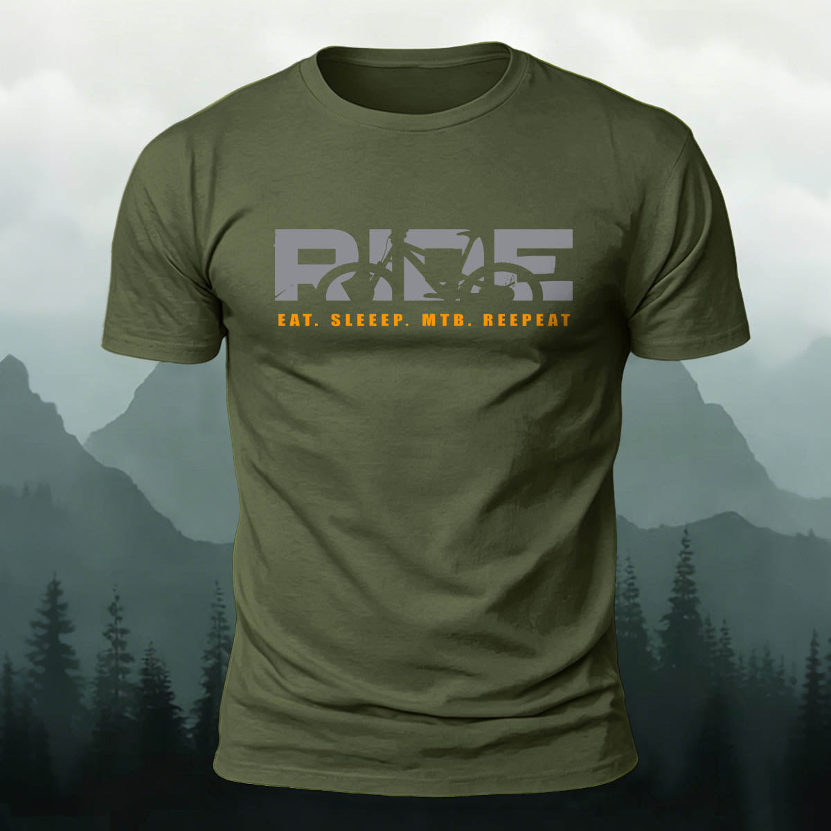 Ride Print Minimalist Style Breathable Material T-Shirt