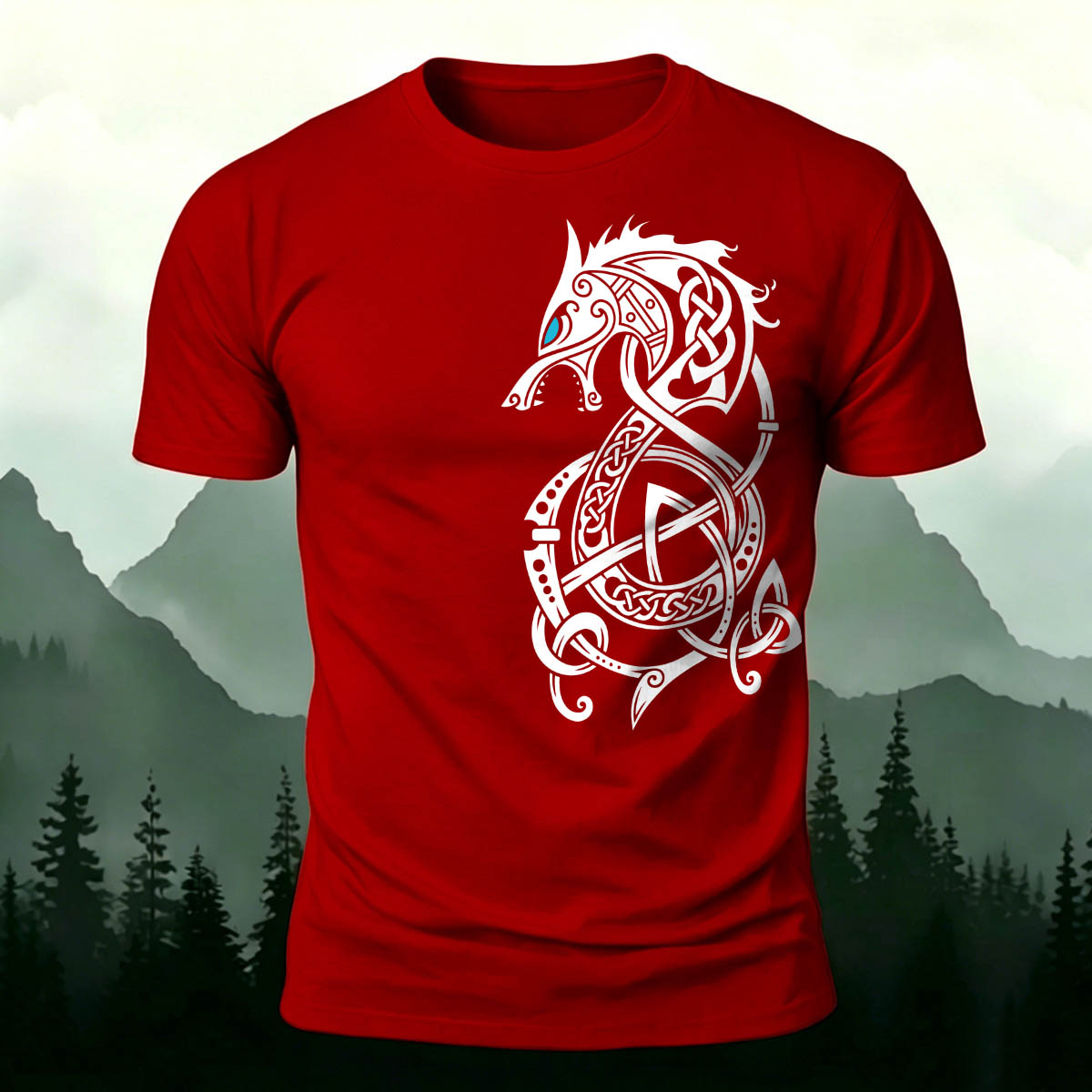 Sublimation Dragon Totem Casual T-Shirt