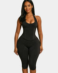 Comfortable, Waist-Cinching, Open-Back Athletic Shapewear And Cropped Legging