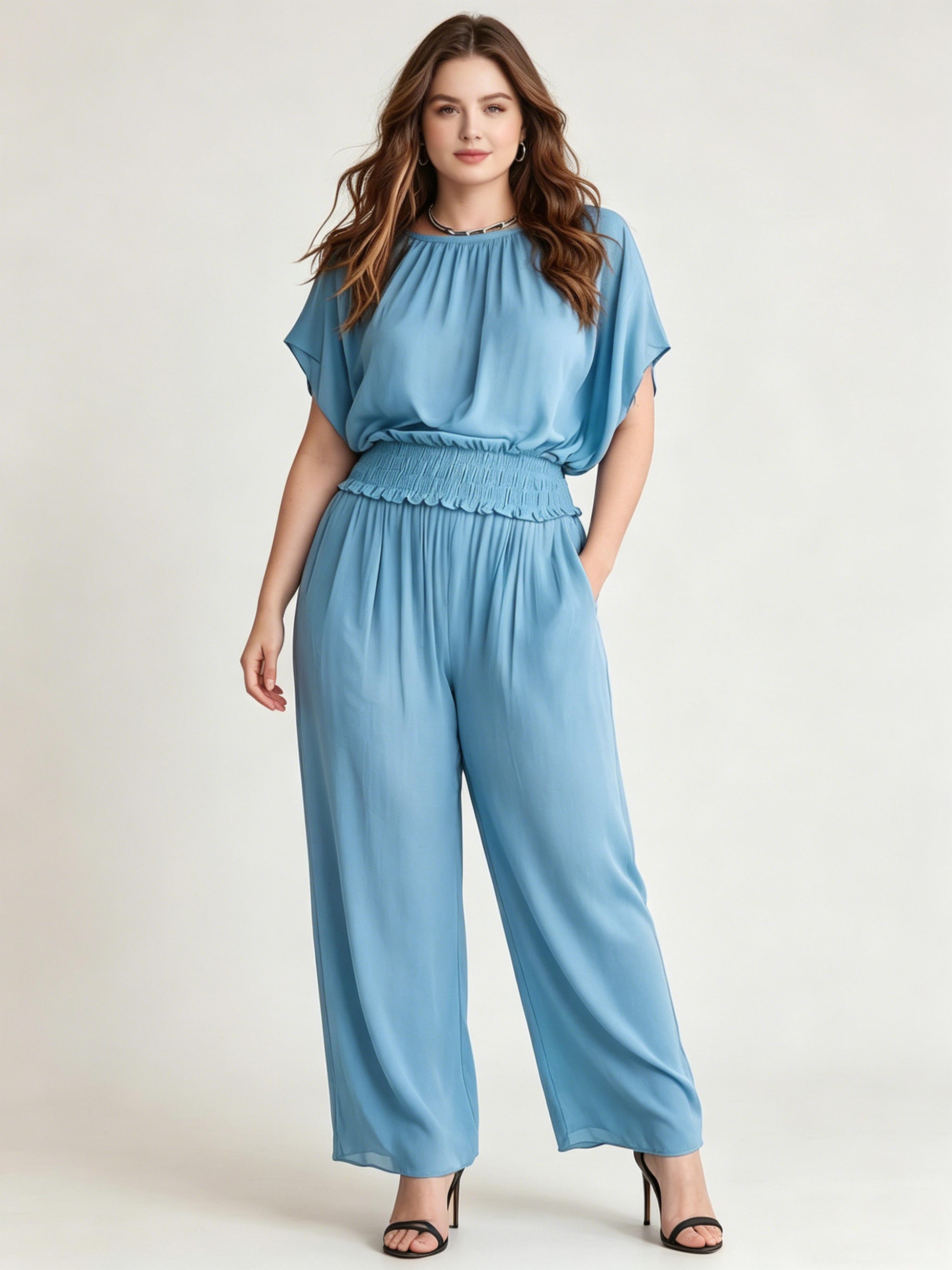 A Fitted Waist Elegant And Delicate Long Chiffon Set